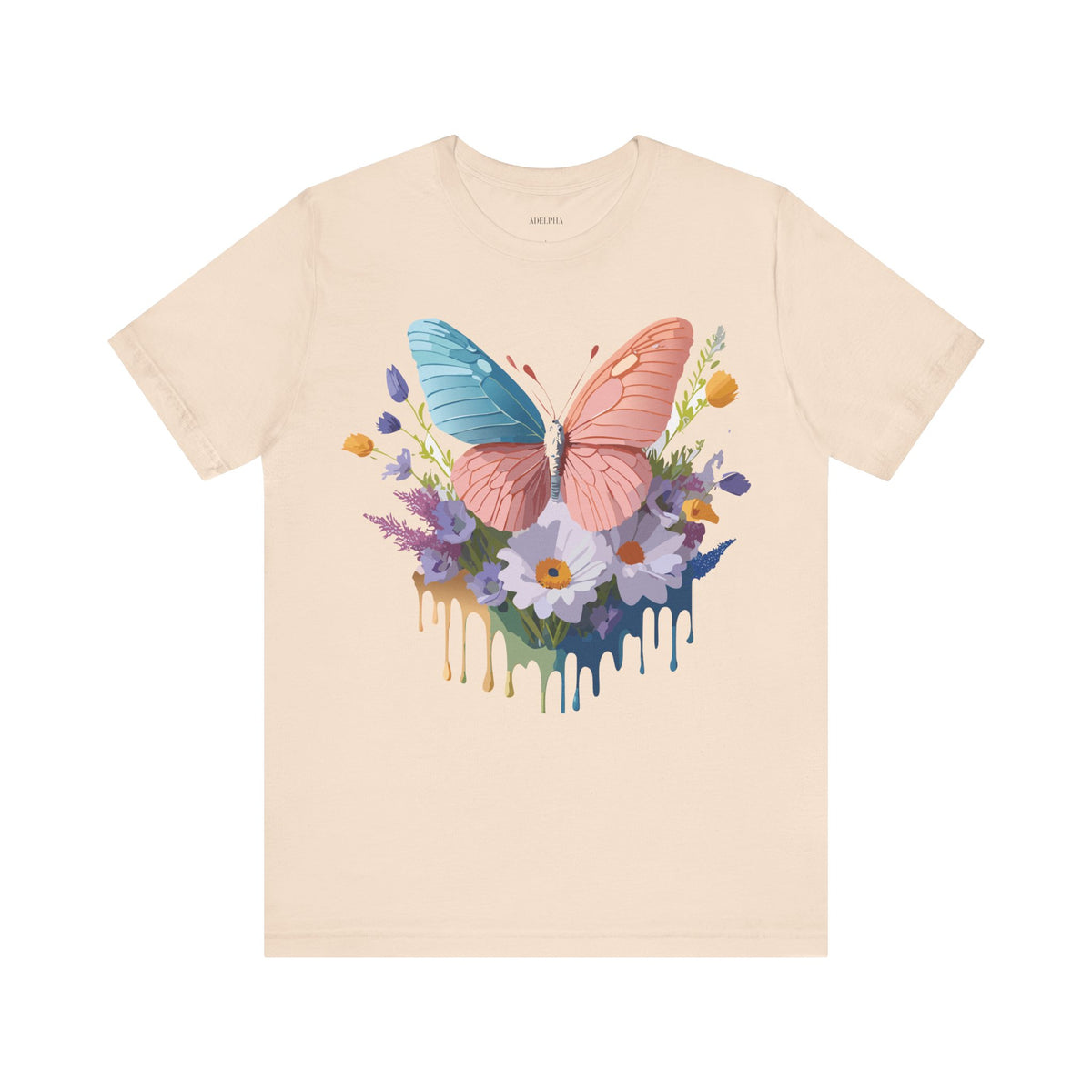 Butterfly Graphic Unisex Cotton Bella+Canvas Tee with Art Design n13
