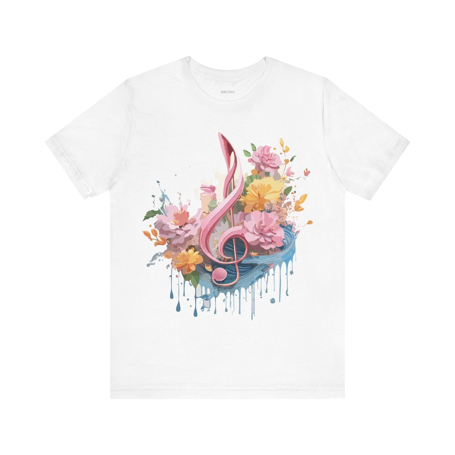 Music Graphic T Shirt Unisex Adelpha Vintage Inspired Art Design Tee Short Sleeve Premium Jersey