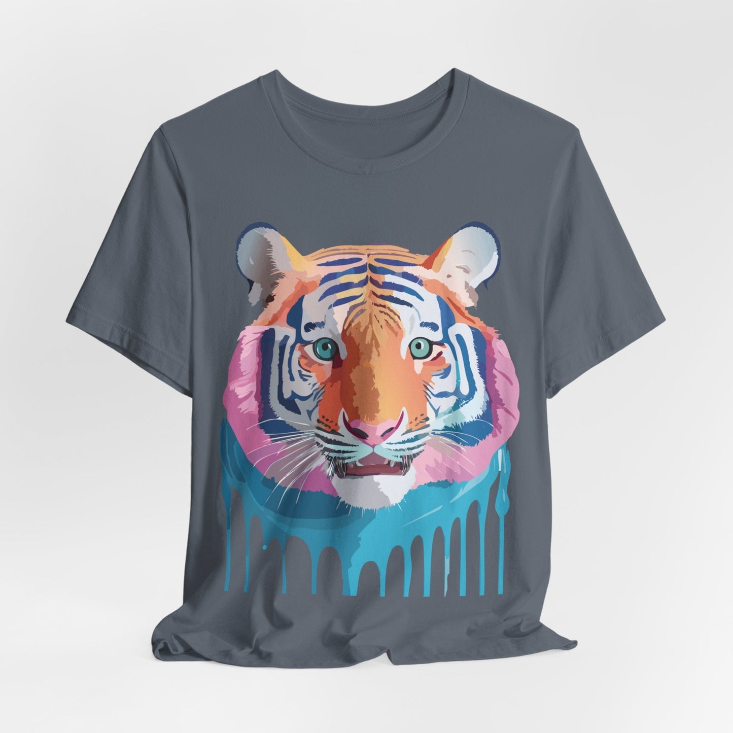 Tiger Graphic Unisex 100 Cotton Vintage Art with Animal Tee 17