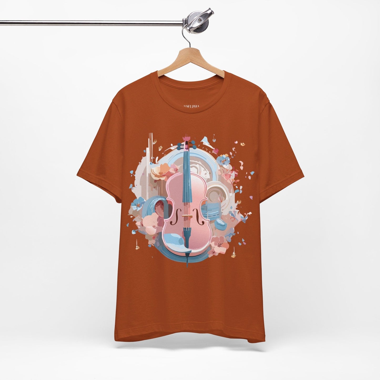Music T Shirt Unisex Graphic Tee By Adelpha Art Design Vintage Inspired Short Sleeve