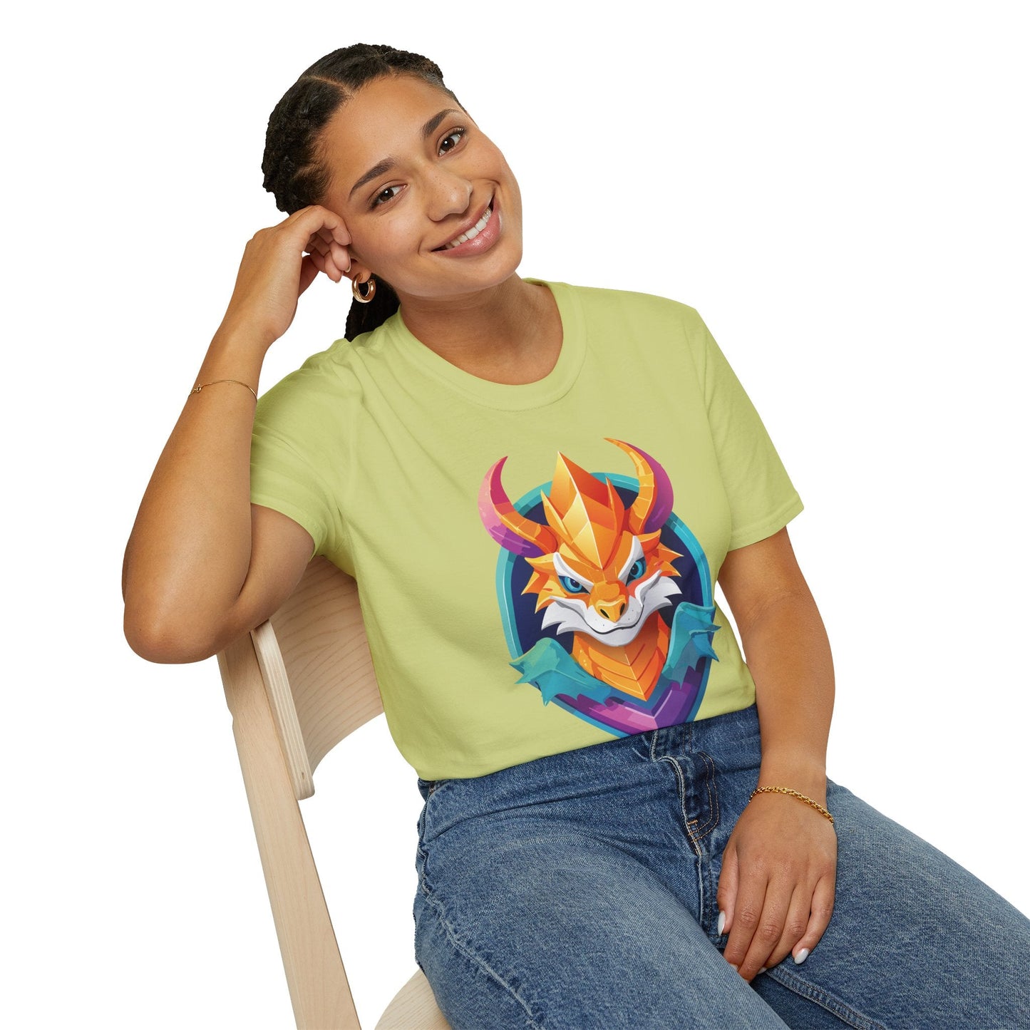 Dragon T Shirt Unisex Gildan Softstyle 64000 Comfortable Cotton Tee With Animal Design