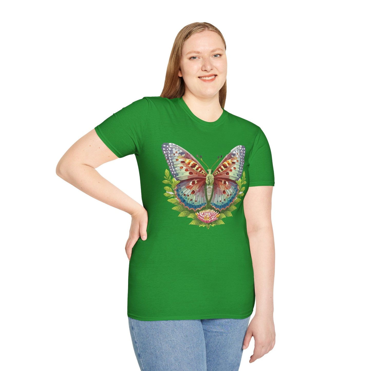 Butterfly Shirt Unisex T Shirt Gildan Softstyle 64000 Breathable Ring Spun Cotton Monarch Tee