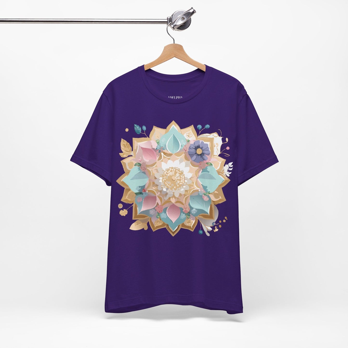 Mandala Graphic Unisex 100 Cotton Vintage Floral Artwork Tee 16