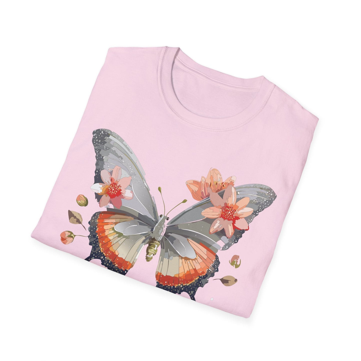 Monarch Butterfly T Shirt Unisex Softstyle Gildan 64000 100 Percent Ring Spun Cotton Tee