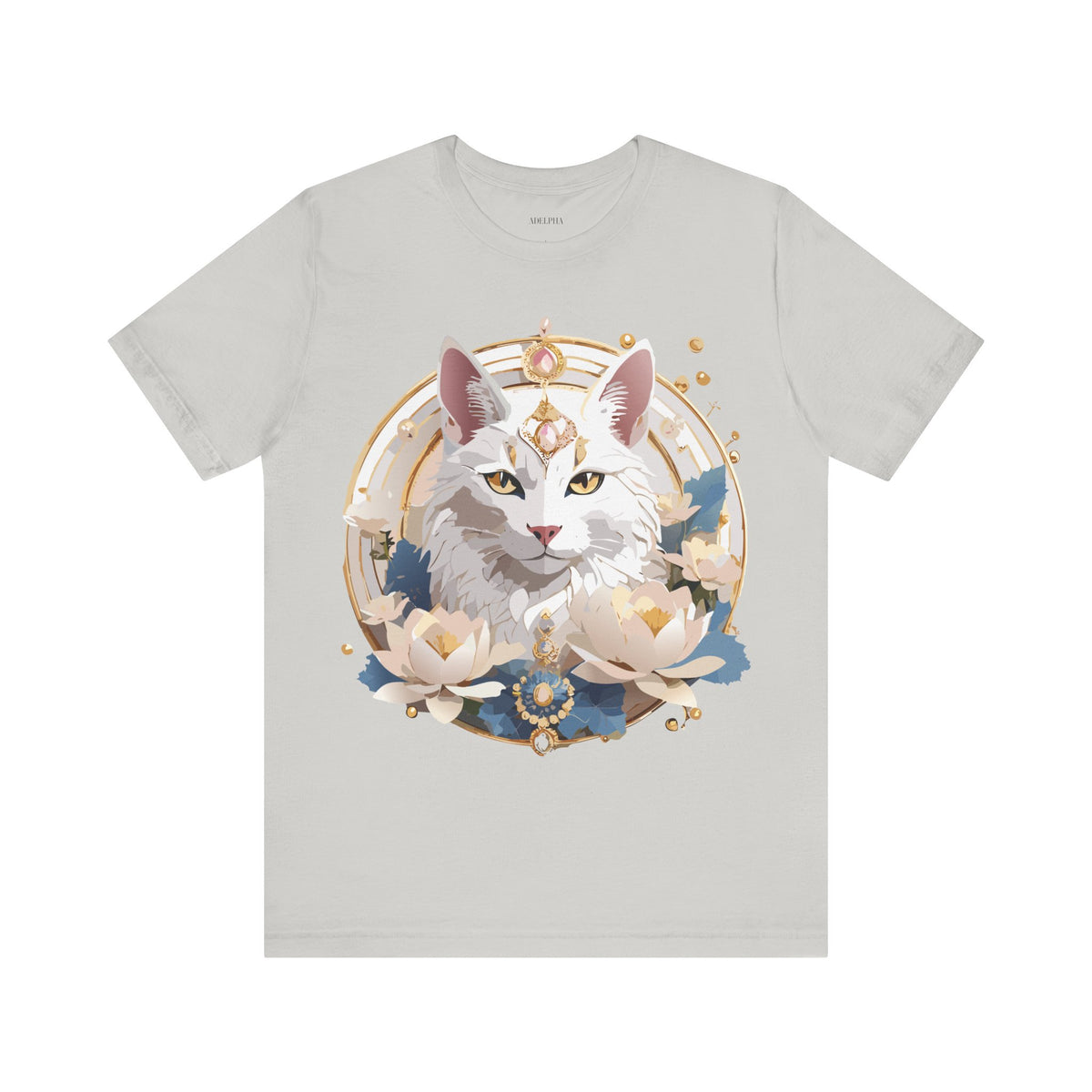 Medallion Graphic Unisex Cotton Bella+Canvas Tee with Floral Art Design m56