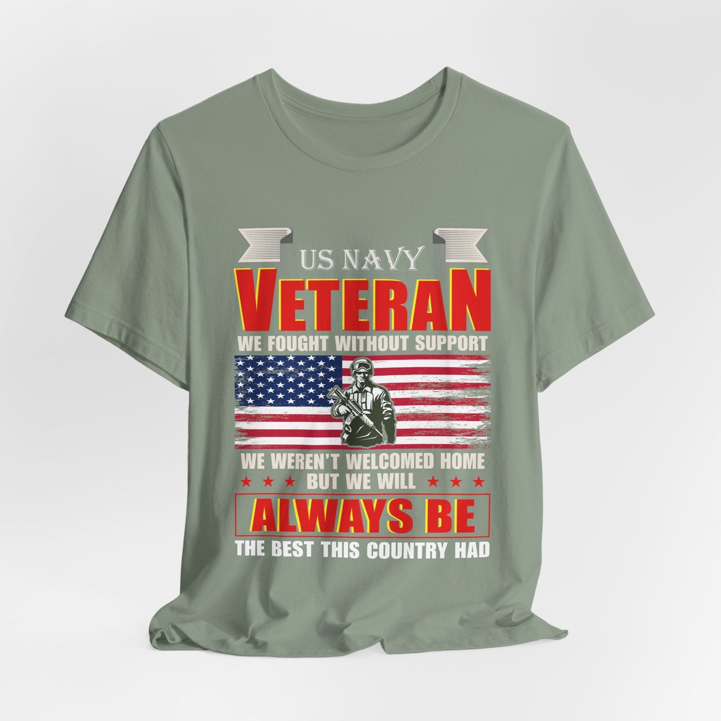 Army Veteran Patriotic Graphic Design Unisex Cotton T-Shirt v42