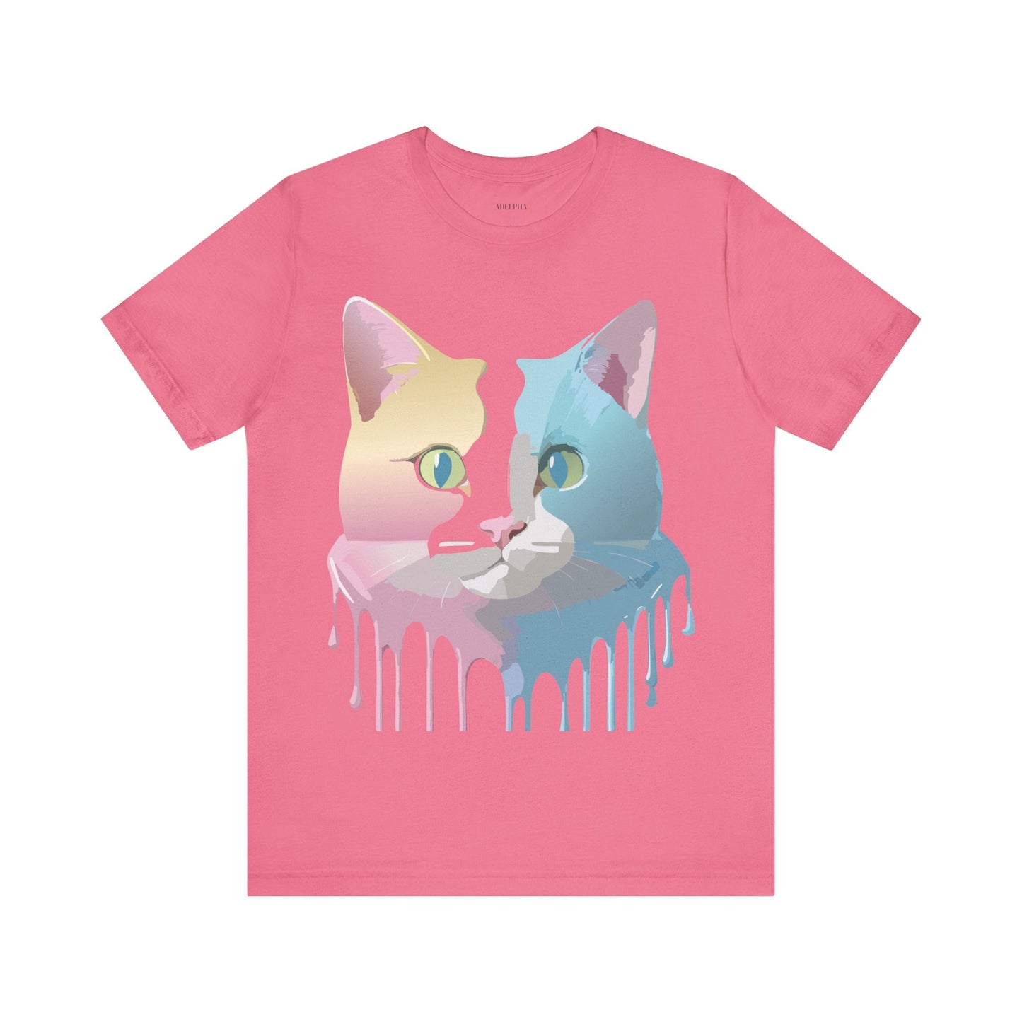 Cat Graphic Tee Unisex Short Sleeve Shirt Vintage Style Adelpha