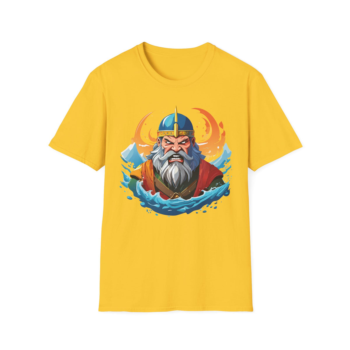 Viking Sea King T-Shirt | Norse Warrior Helmet Illustration