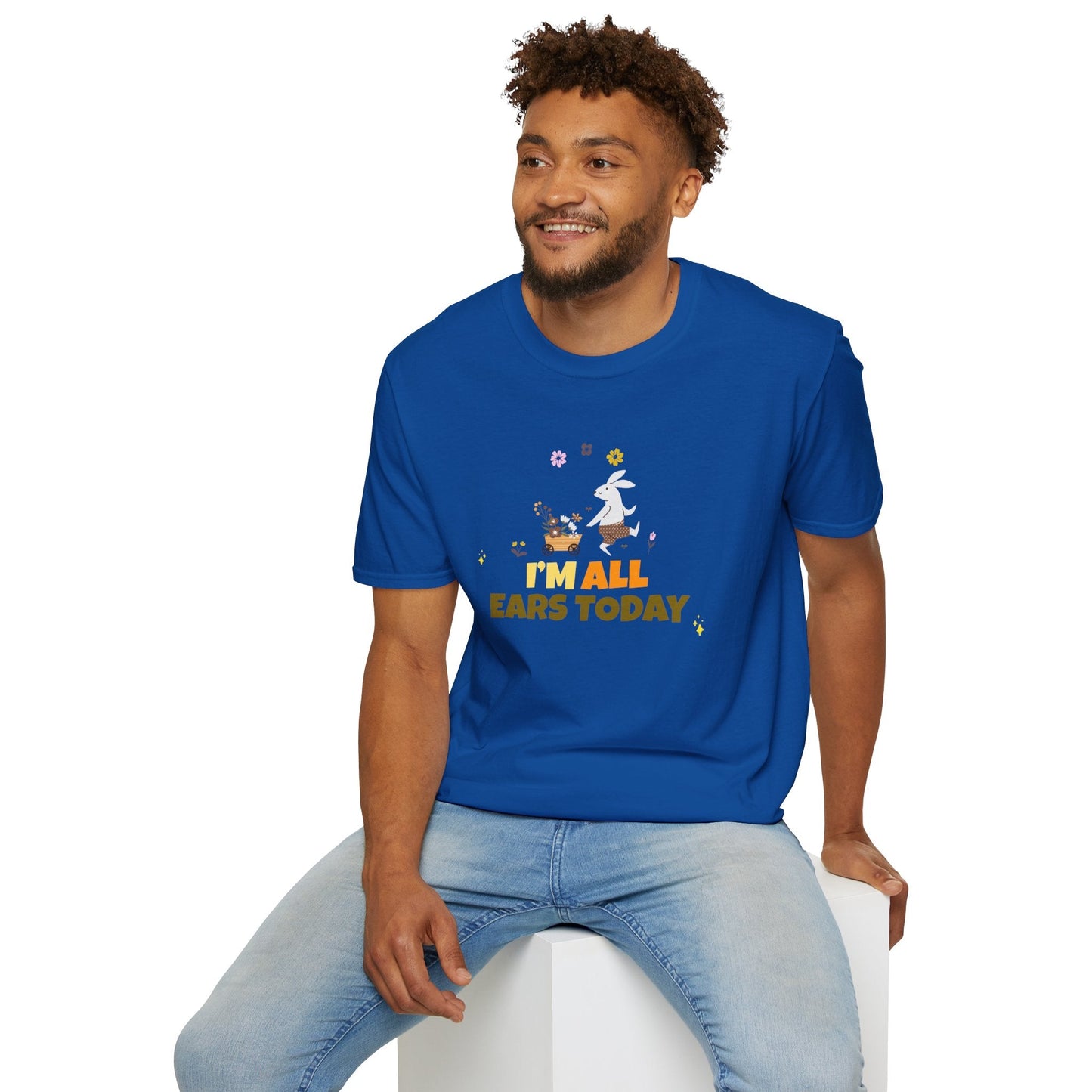 Easter Bunny T Shirt Unisex Gildan Softstyle Tee 100 Percent Ring Spun Cotton Easter Design