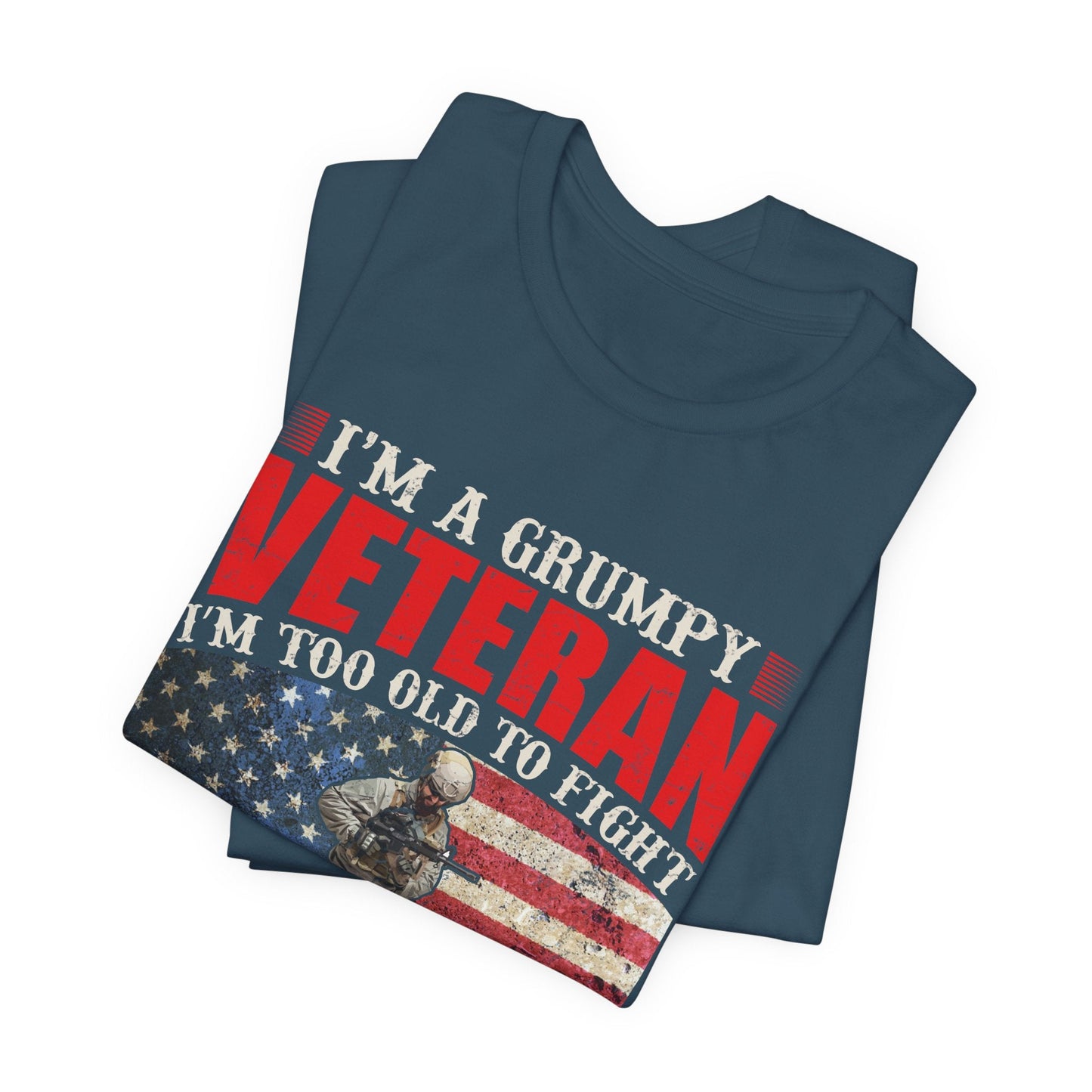Army Veteran Patriotic Graphic Design Unisex Cotton T-Shirt v38