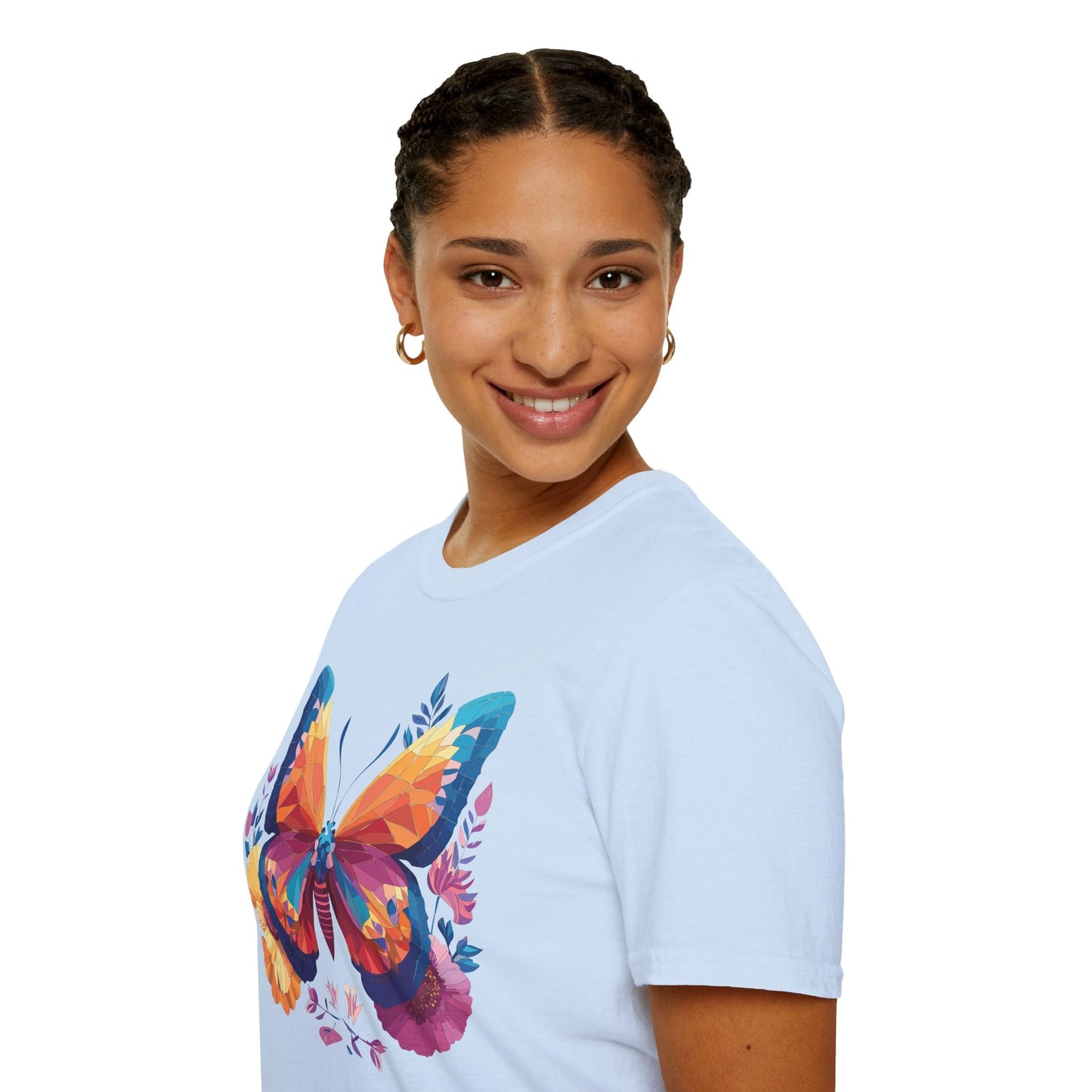Butterfly Shirt Unisex Softstyle Short Sleeve Tee Monarch Butterfly 100 Percent Cotton