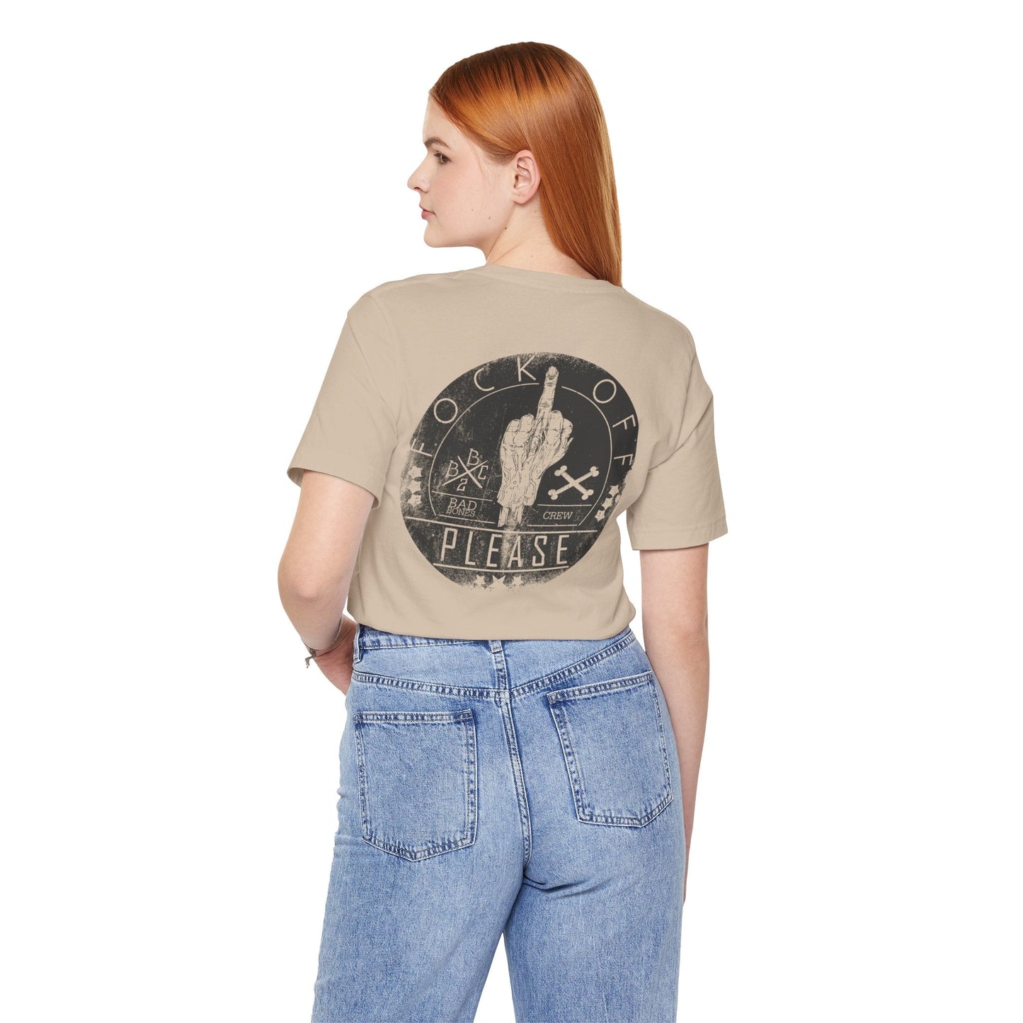 Middle Finger Skull Graphic Design Unisex Cotton T-Shirt A-11