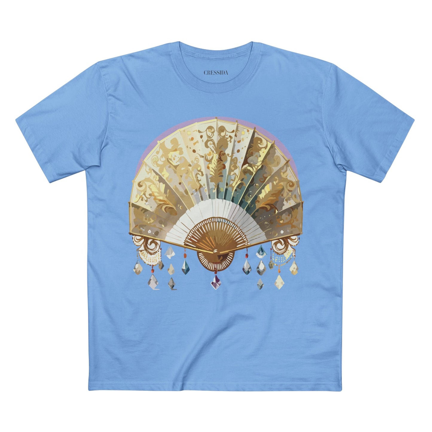 Antique Fan Graphic Design T-Shirt Unisex 100 Cotton Floral Carnival Artwork Tee 28