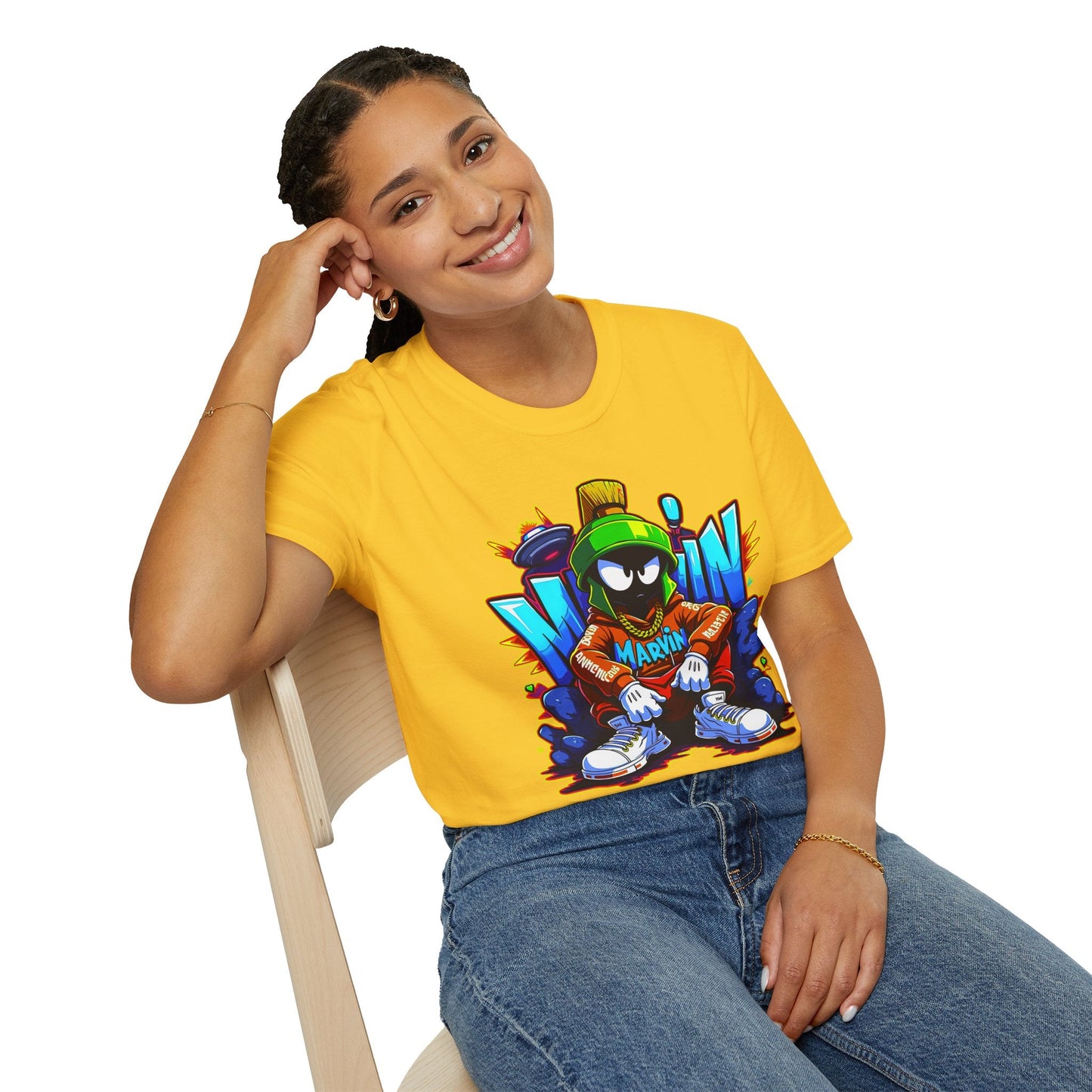 Unisex Cartoon T Shirt With Funny Animals Animation Graphic Gildan Softstyle 64000