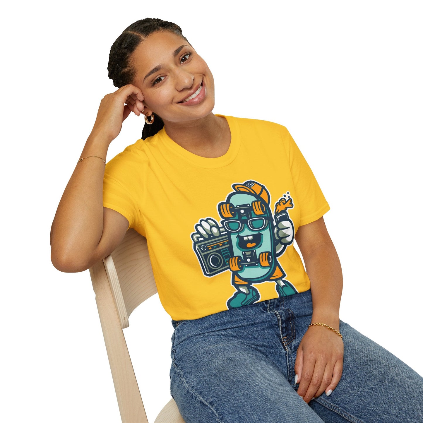 Cartoon Animation T Shirt Unisex Funny Tee Gildan Softstyle 64000 Ring Spun Cotton