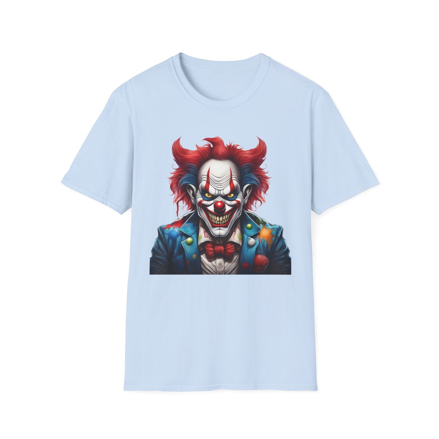 Unisex Clown Shirt With Funny Man Circus Print Tee Gildan Softstyle 64000 Classic Comfort Wear