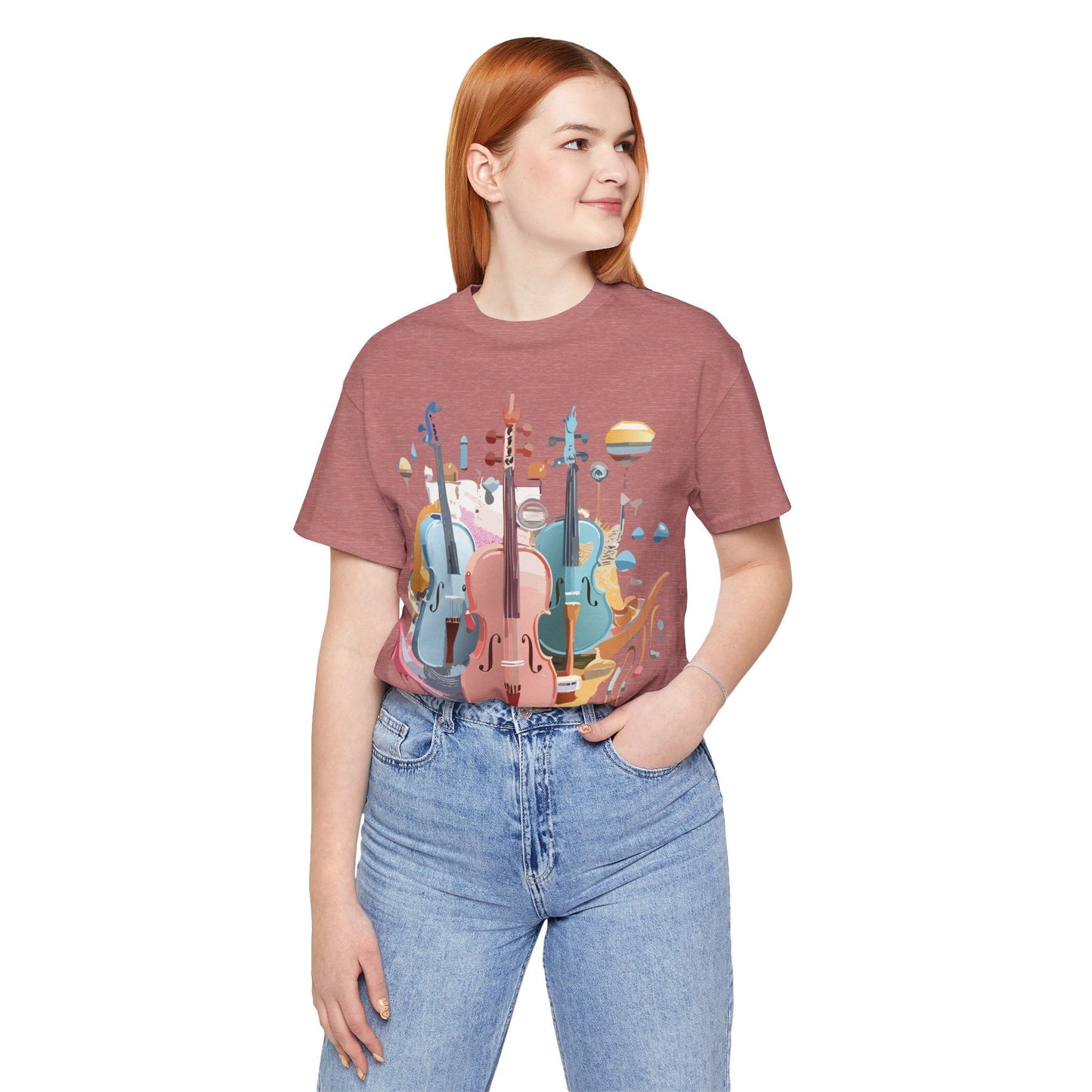 Music Graphic T Shirt Unisex Vintage Inspired Art Tee by Adelpha Premium Jersey Short Sleeve