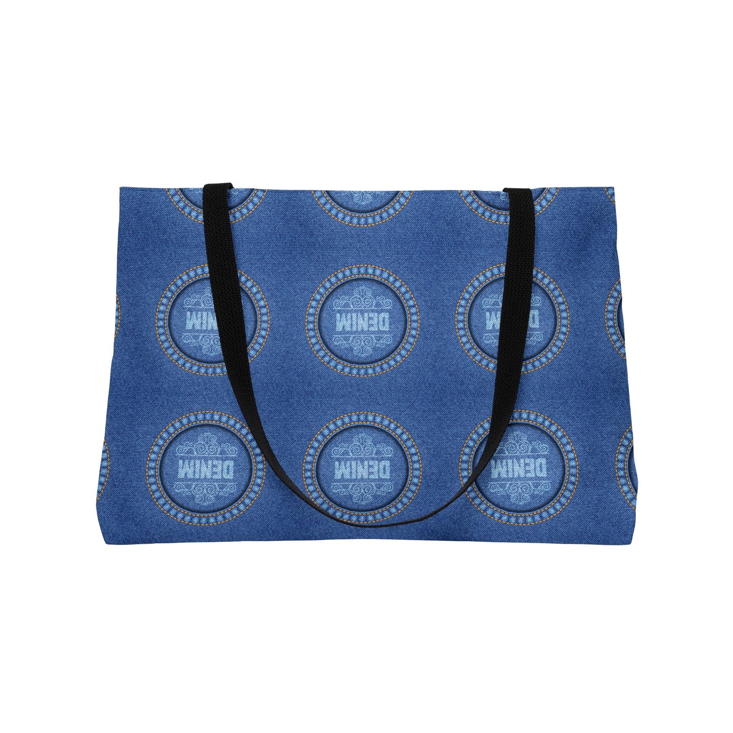 Denim Print Yoga Bag High-Quality 100% Spun Polyester 24x13 Canvas Gym Bag 25