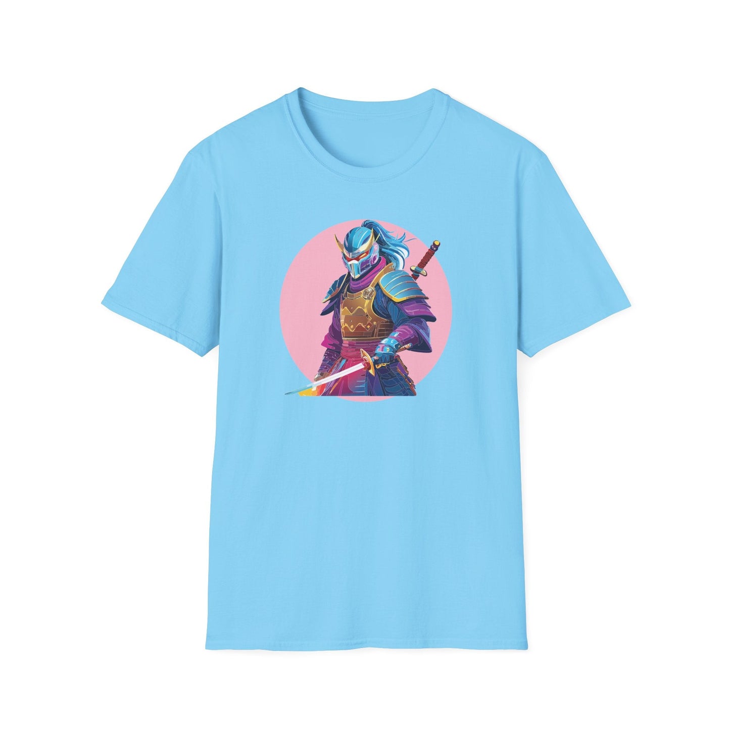 Samurai Themed Unisex Softstyle Tee Shirt Gildan 64000 100 Percent Ring Spun Cotton
