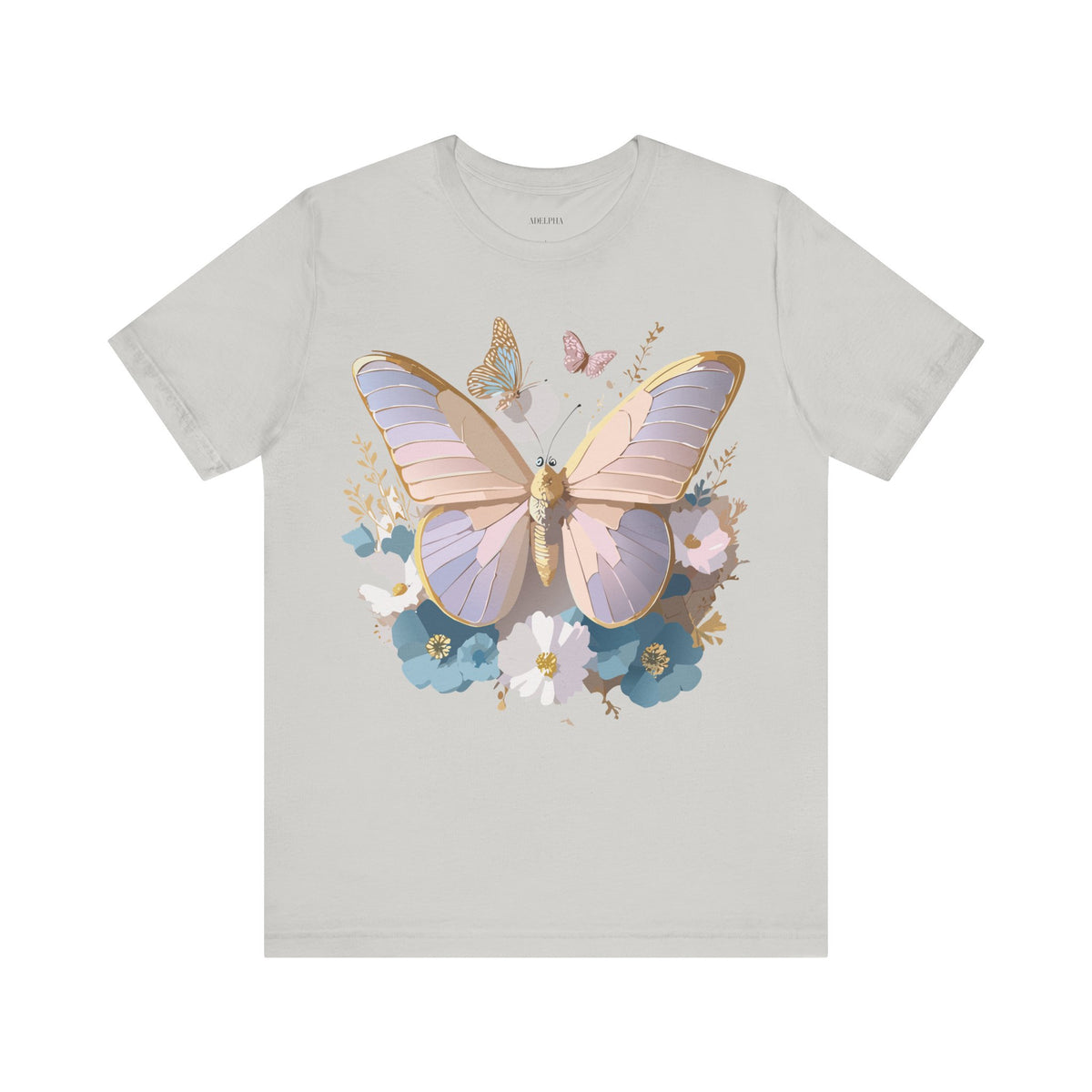 Butterfly Graphic Unisex Cotton Bella+Canvas Tee with Art Design n29