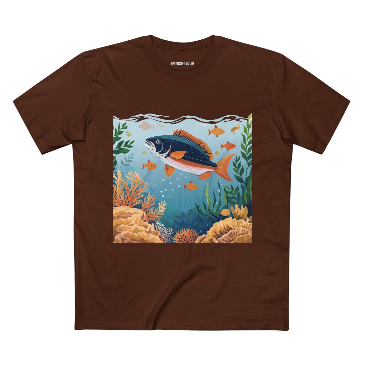Ocean Shirt Unisex Premium Cotton Tee With Original Art Design From Retro2Nova Art Collection