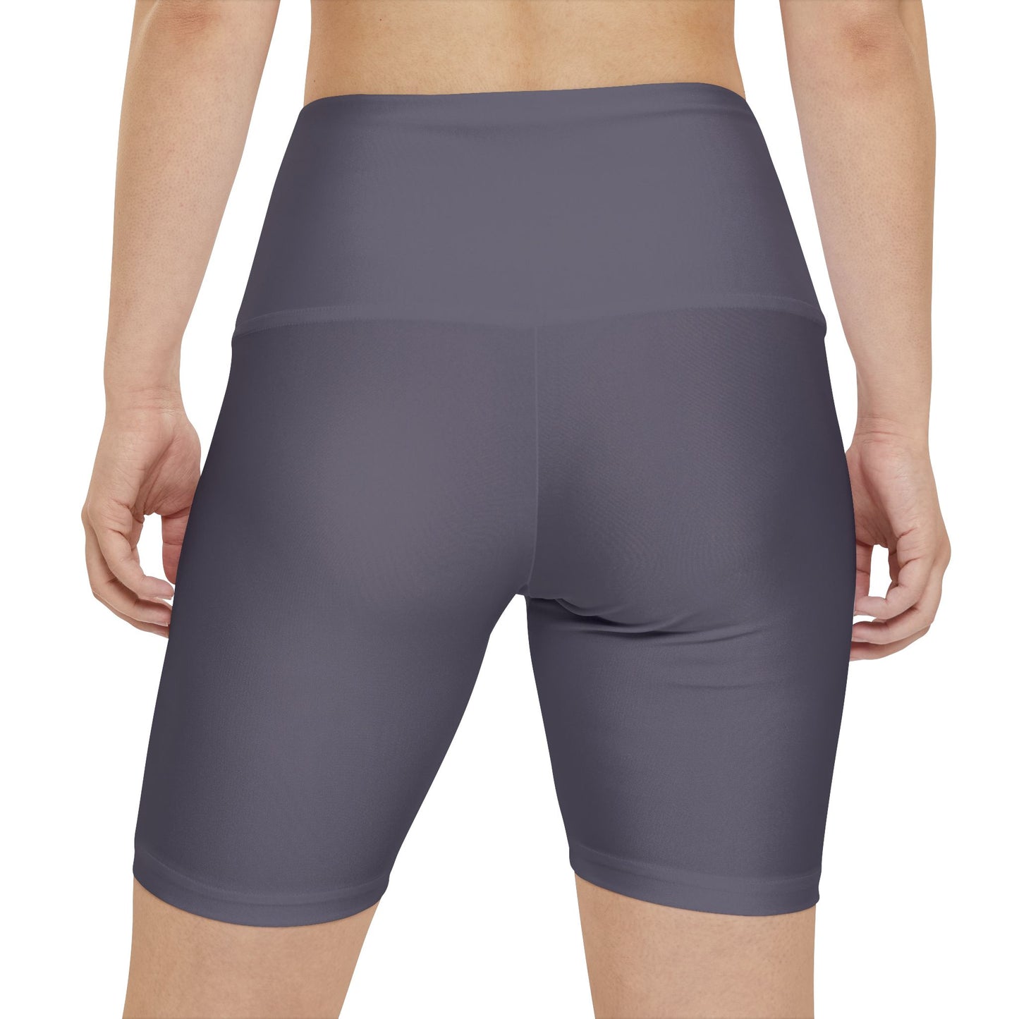 Foggy Purple Workout Shorts — Women's High-Waist Performance Biker Shorts