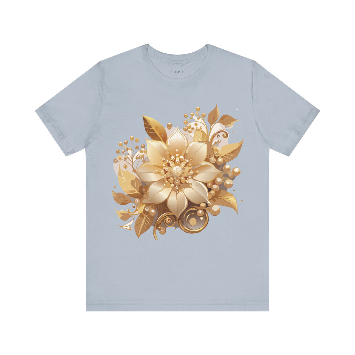 Jewelry Graphic Unisex Cotton Bella+Canvas Tee with Gemstones Art Design m24