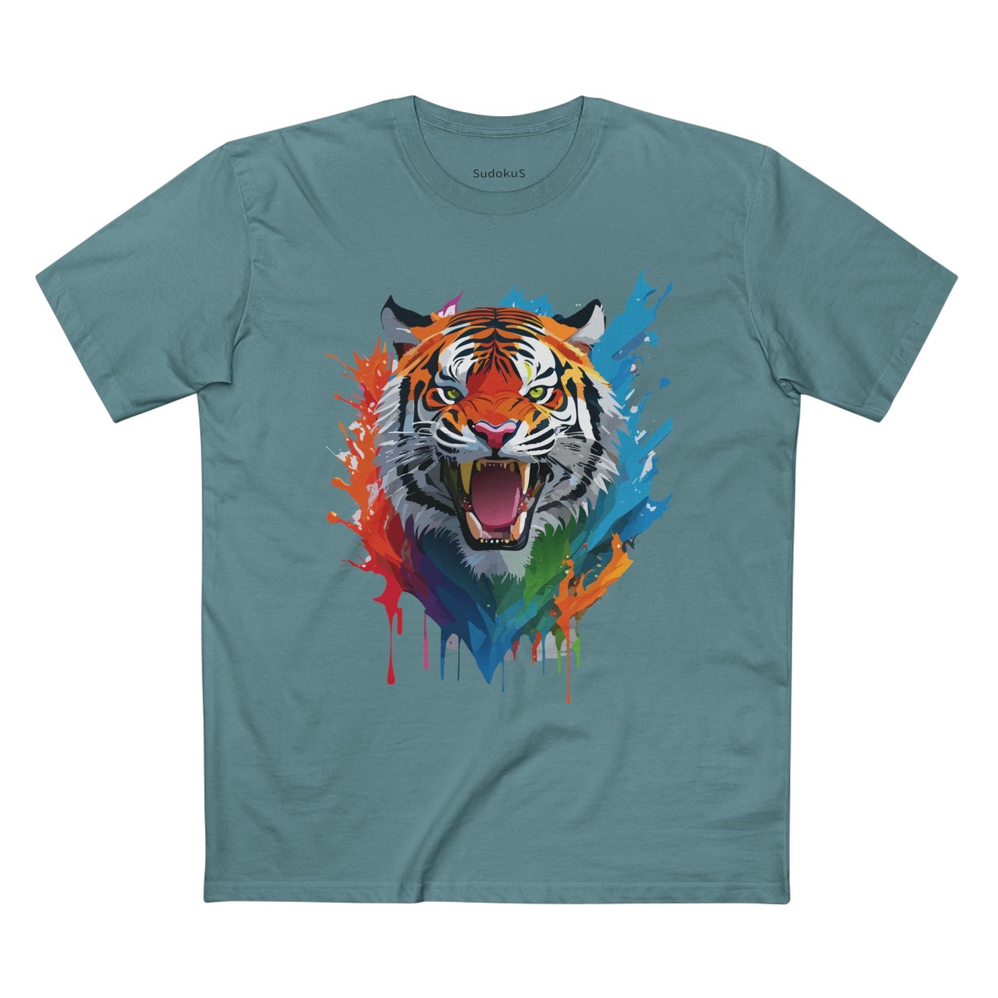 Tiger Graphic Unisex 100 Cotton Staple Tee with Animal Design Artwork 31