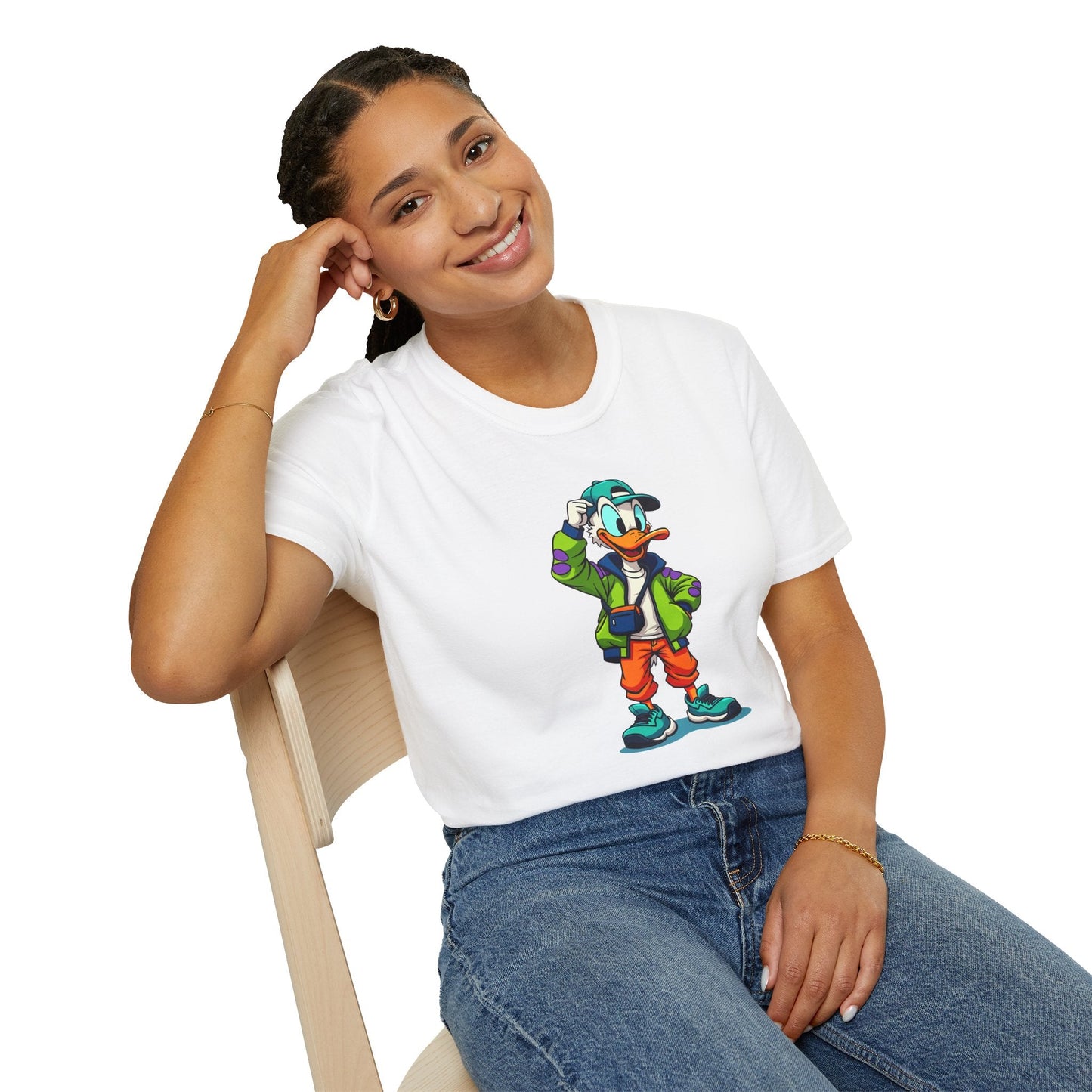 Unisex Softstyle T Shirt With Cartoon Animation And Funny Animals Gildan 64000 Tee
