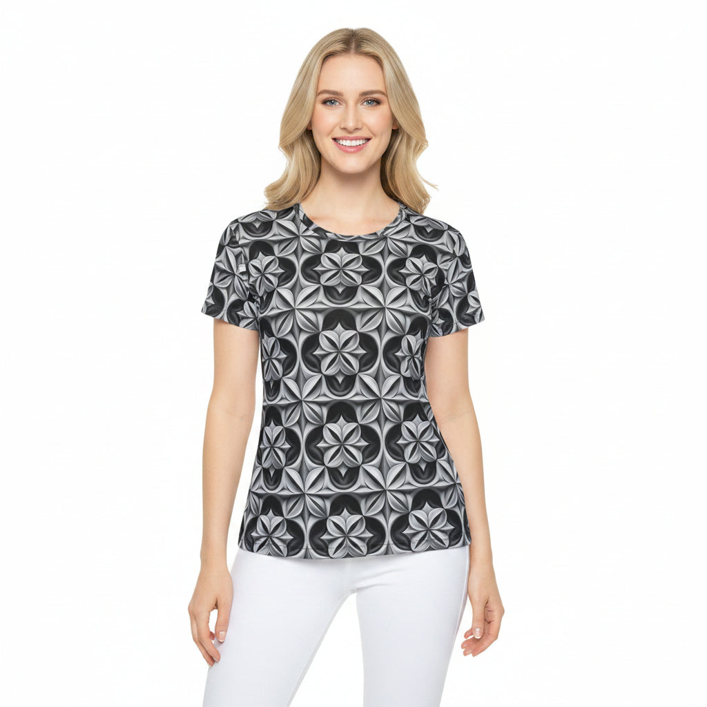 Women Poly Shirt with Ornament O5