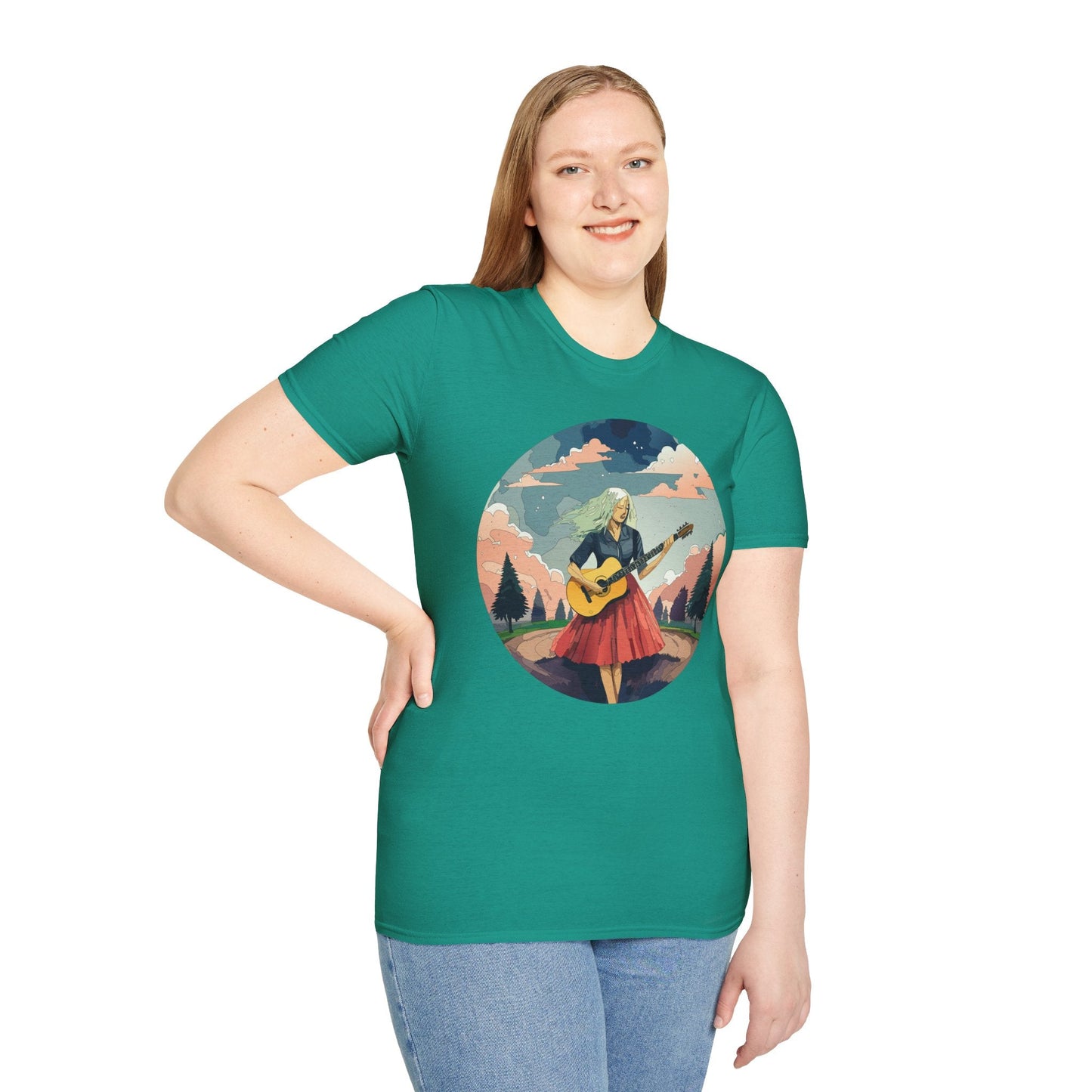 Womens Graphic T Shirt Art Design Ladies Tee Softstyle Gildan 64000 100 Percent Cotton