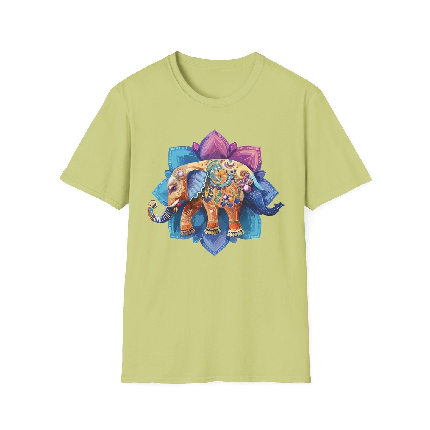 Unisex Elephant T Shirt Softstyle Gildan 64000 Cotton Tee For Animal Lovers And Collectors