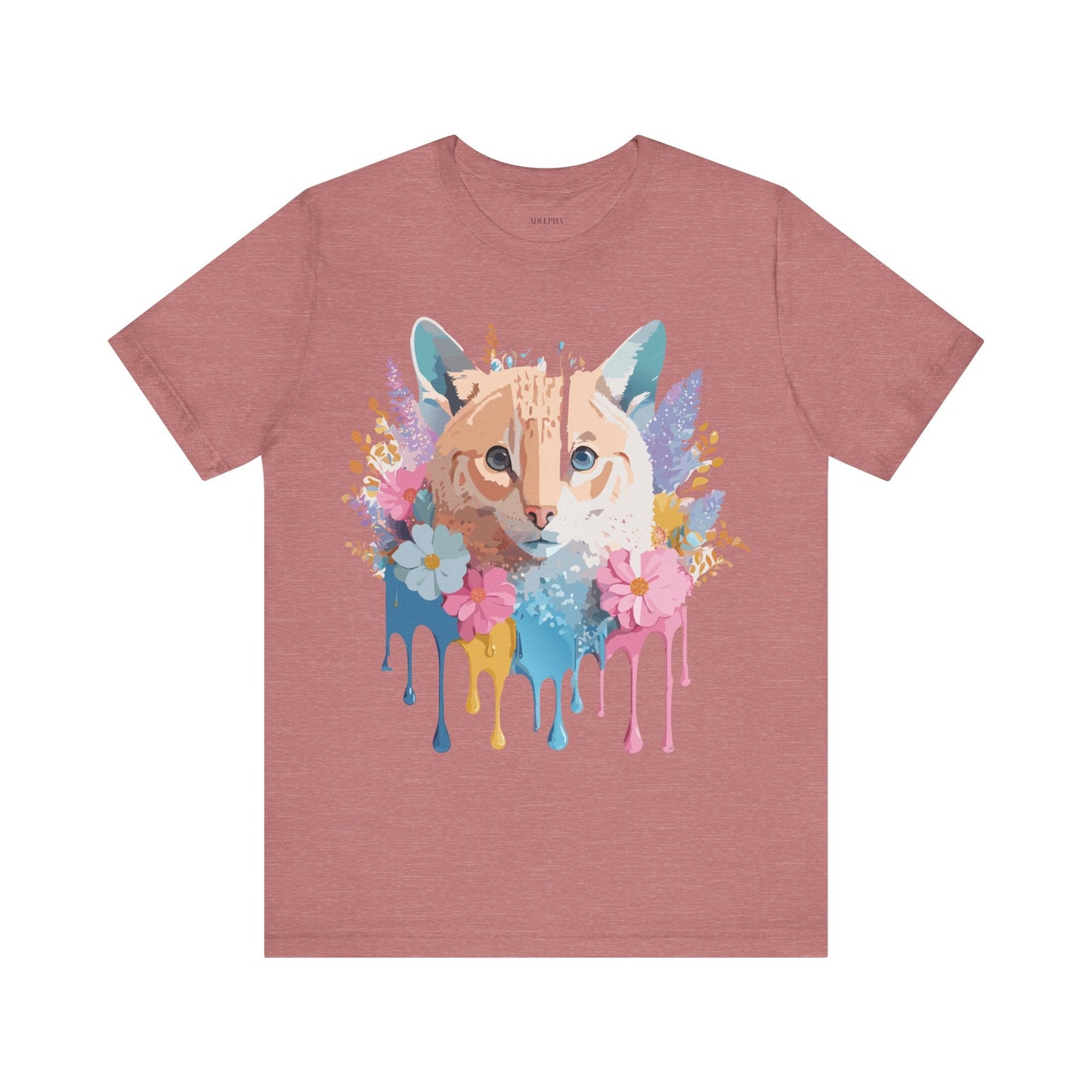 Cat Graphic Tee Unisex Short Sleeve With Adelpha Artwork Vintage Inspired