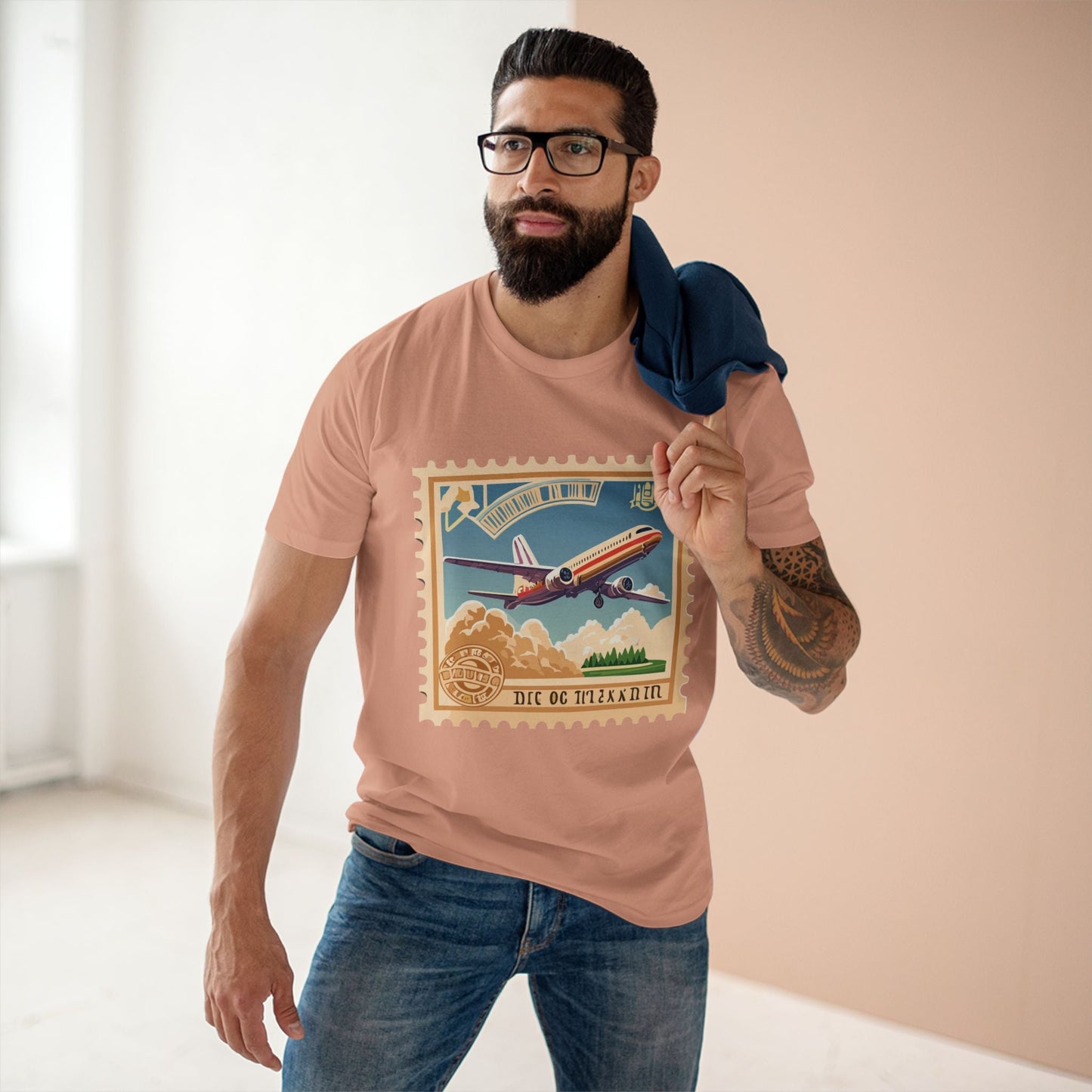 Postage Stamp Shirt Unisex Premium Cotton Tee With Original Art Design Retro2Nova