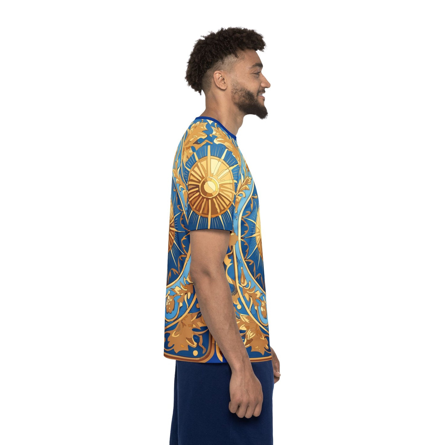 Unisex Poly T-Shirt with Abstract Graphic Design Print