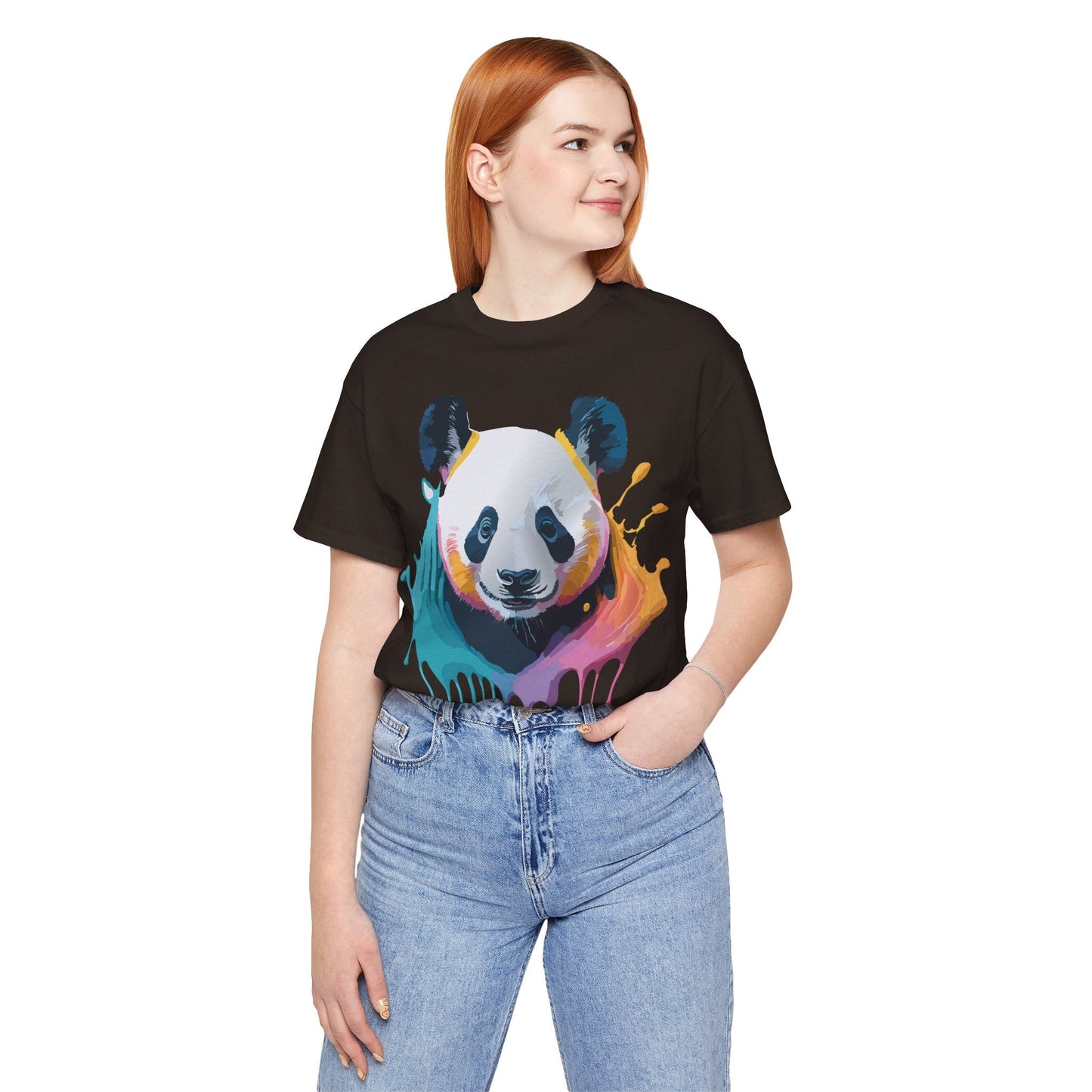 Panda Graphic T Shirt Unisex Jersey Short Sleeve Vintage Inspired Art Tee by Adelpha
