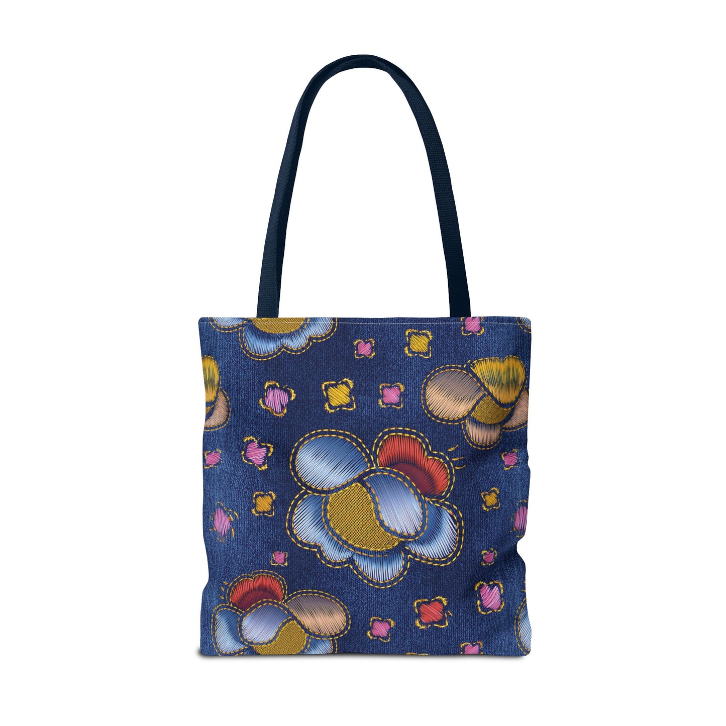 Denim Fabric Imitation Print Unisex Canvas Bag Poly Spun 3 Sizes Tote Bag 164