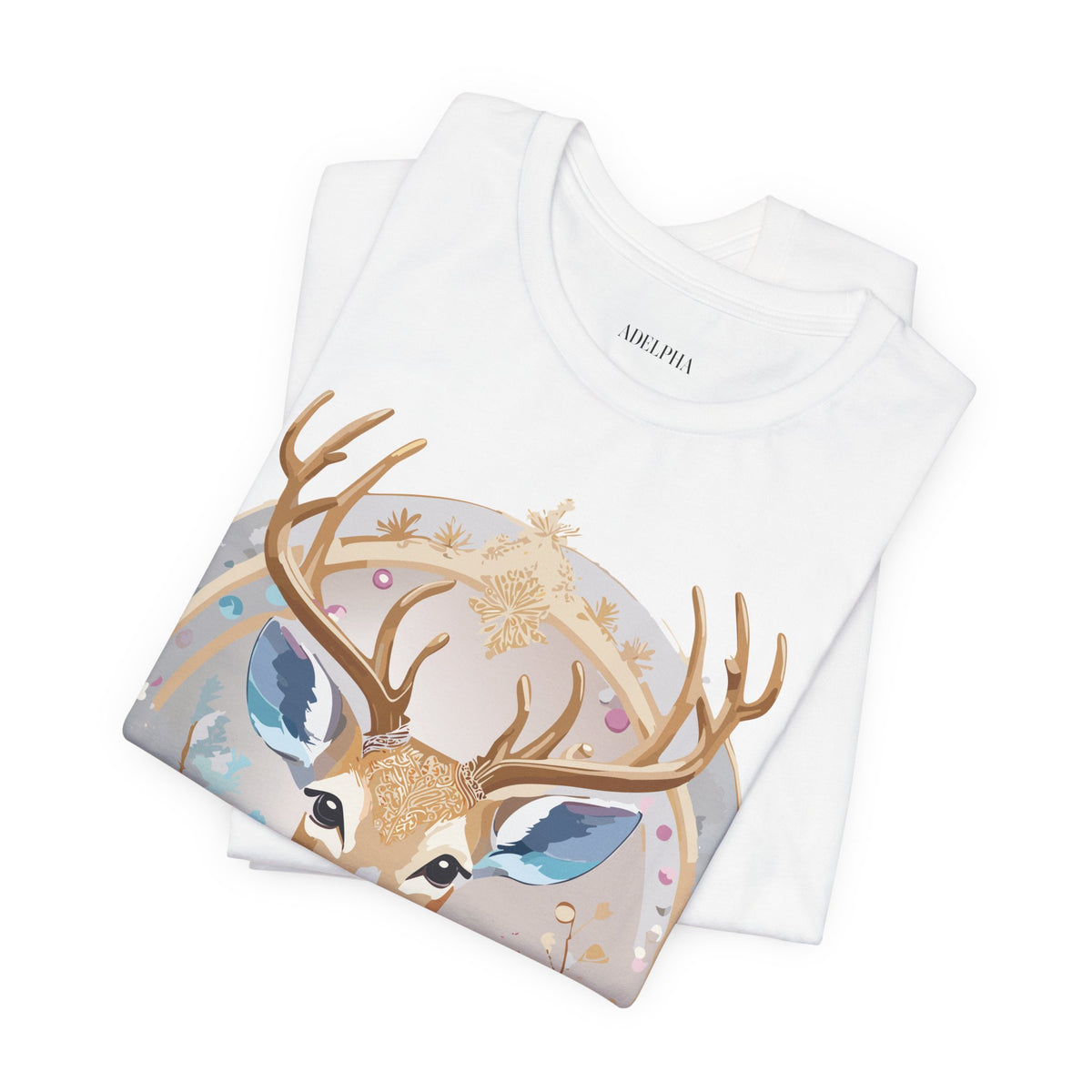 Medallion Graphic Unisex Cotton Bella+Canvas Tee with Floral Art Design m60
