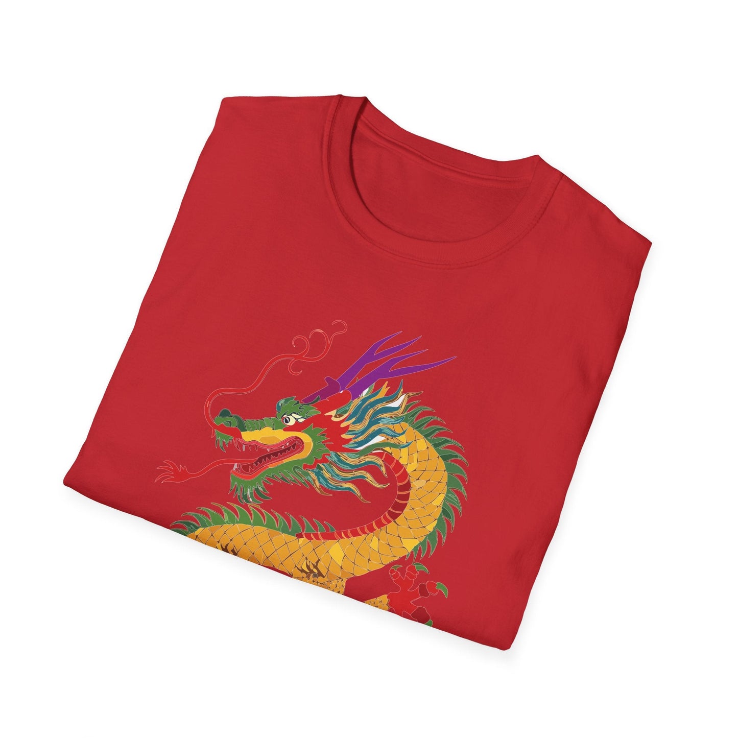 Dragon Graphic Unisex Cotton Softstyle Art Design Tee With Animals 24
