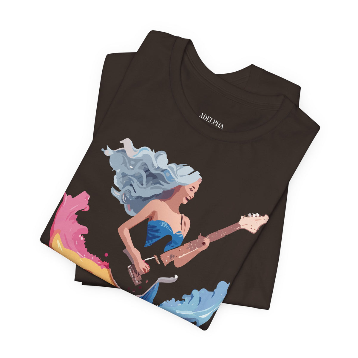 Music Graphic Unisex Cotton Bella+Canvas Tee with Art Design n168