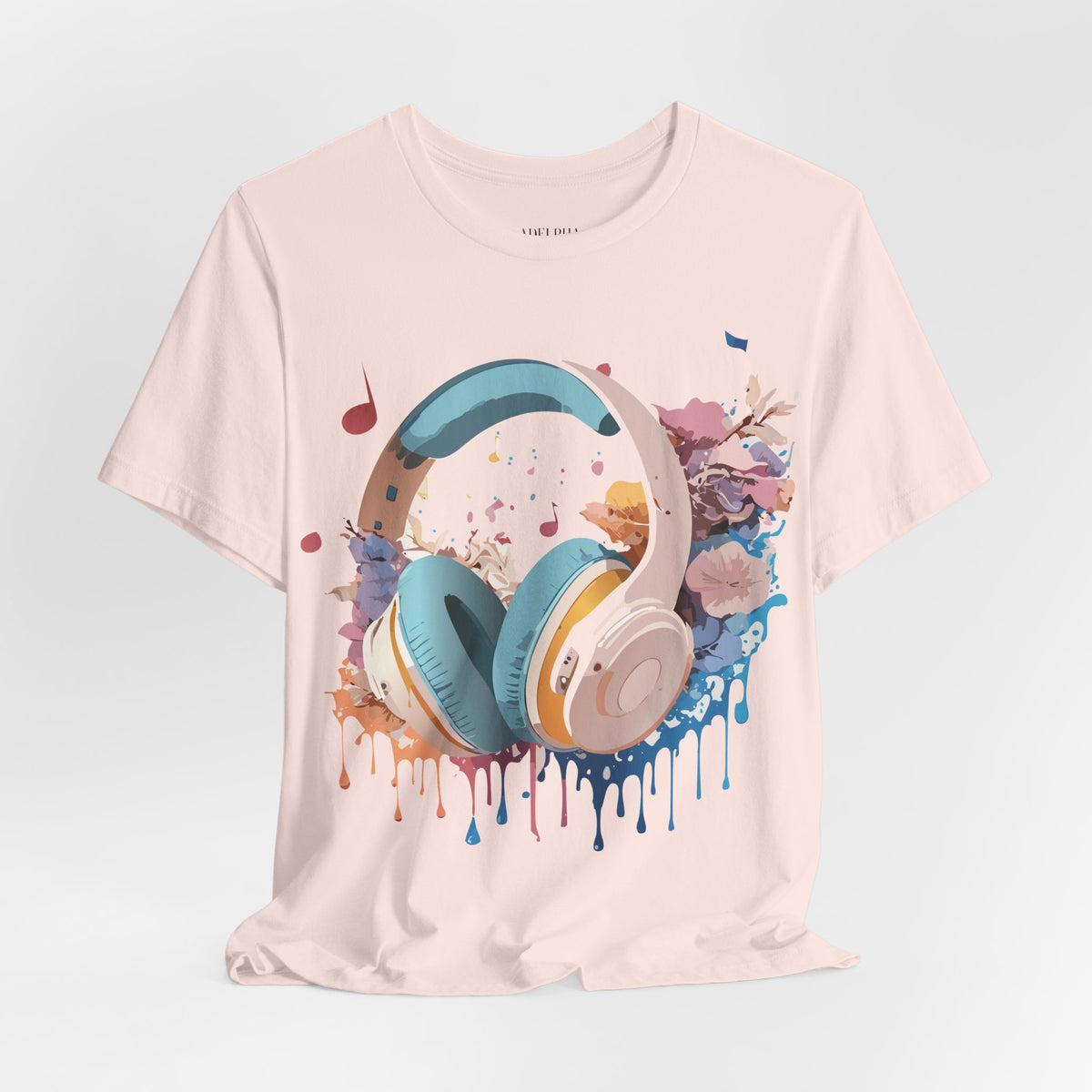 Music Graphic Unisex Cotton Bella+Canvas Tee with Art Design m166