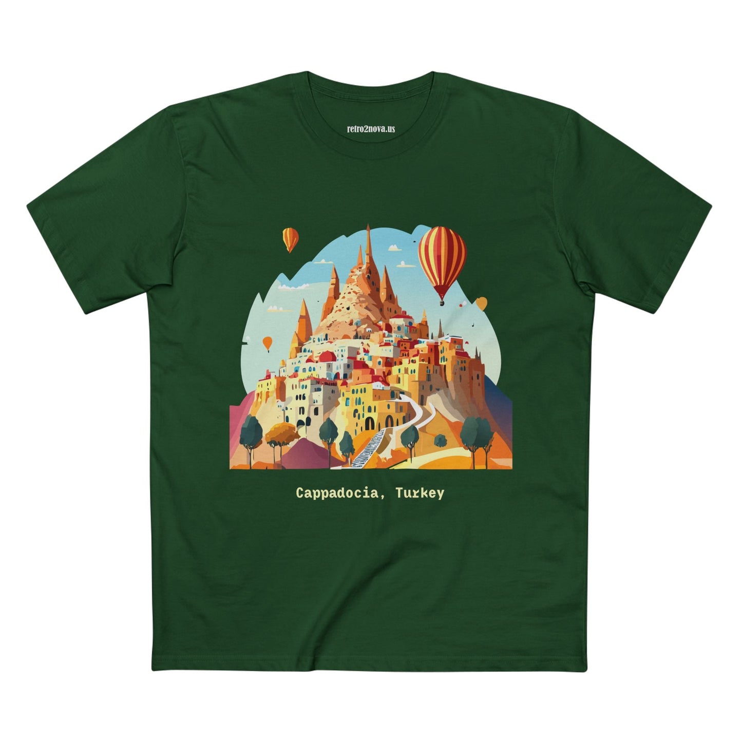 Travel Shirt Cappadocia Shirt Tourist Shirt Unisex Premium Cotton Tee Original Art Design Retro2Nova