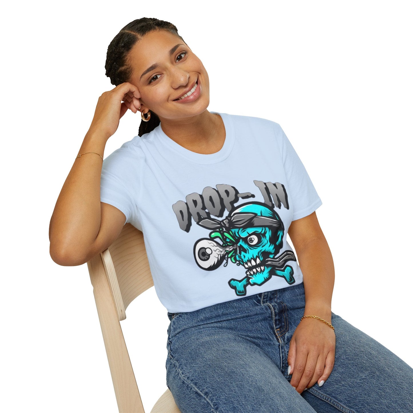 Unisex Skull T Shirt Skeleton Shirt With Skull Artwork Gildan Softstyle 64000 Cotton Tee