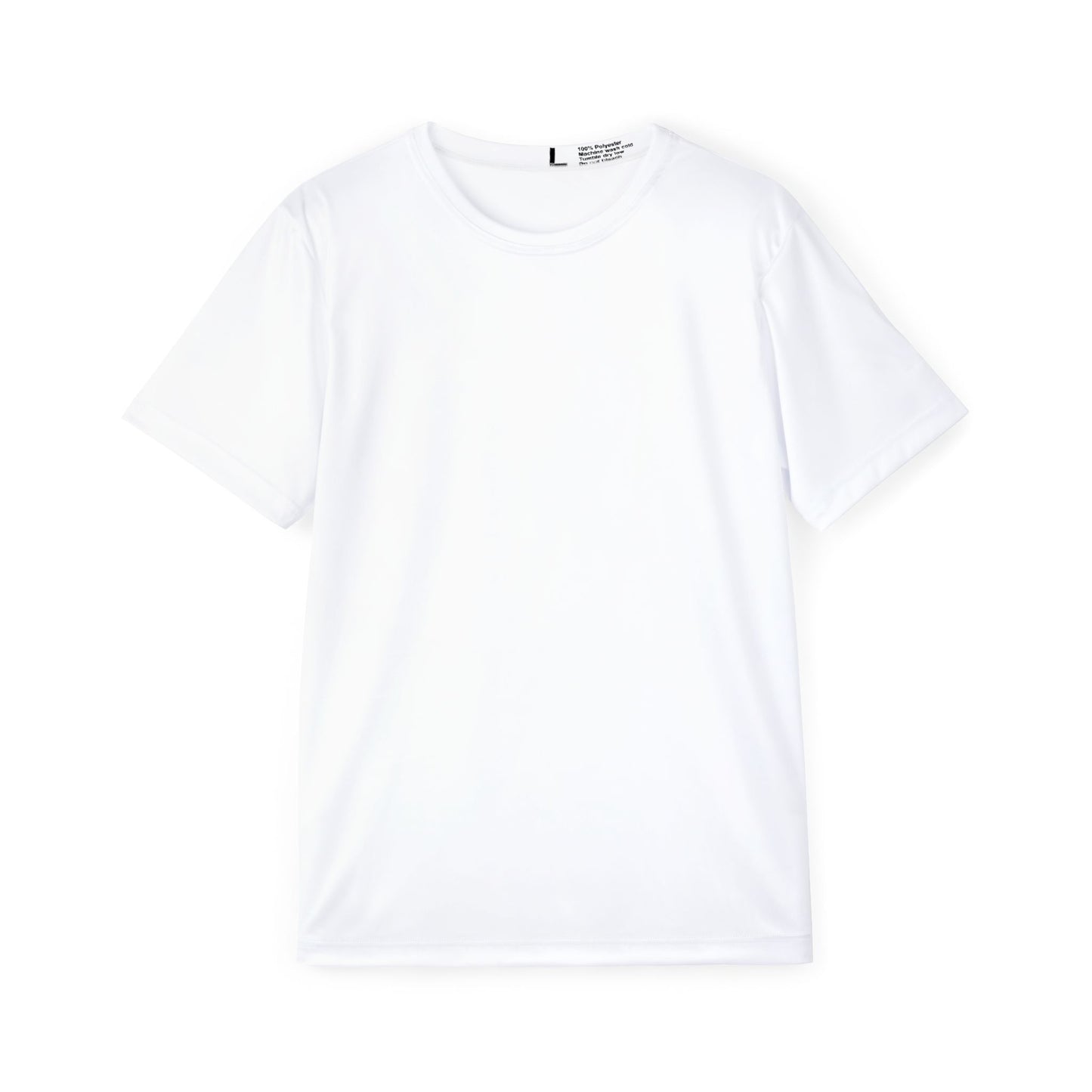 True White Color Unisex Poly T-Shirt with Solid Colors XS-4XL