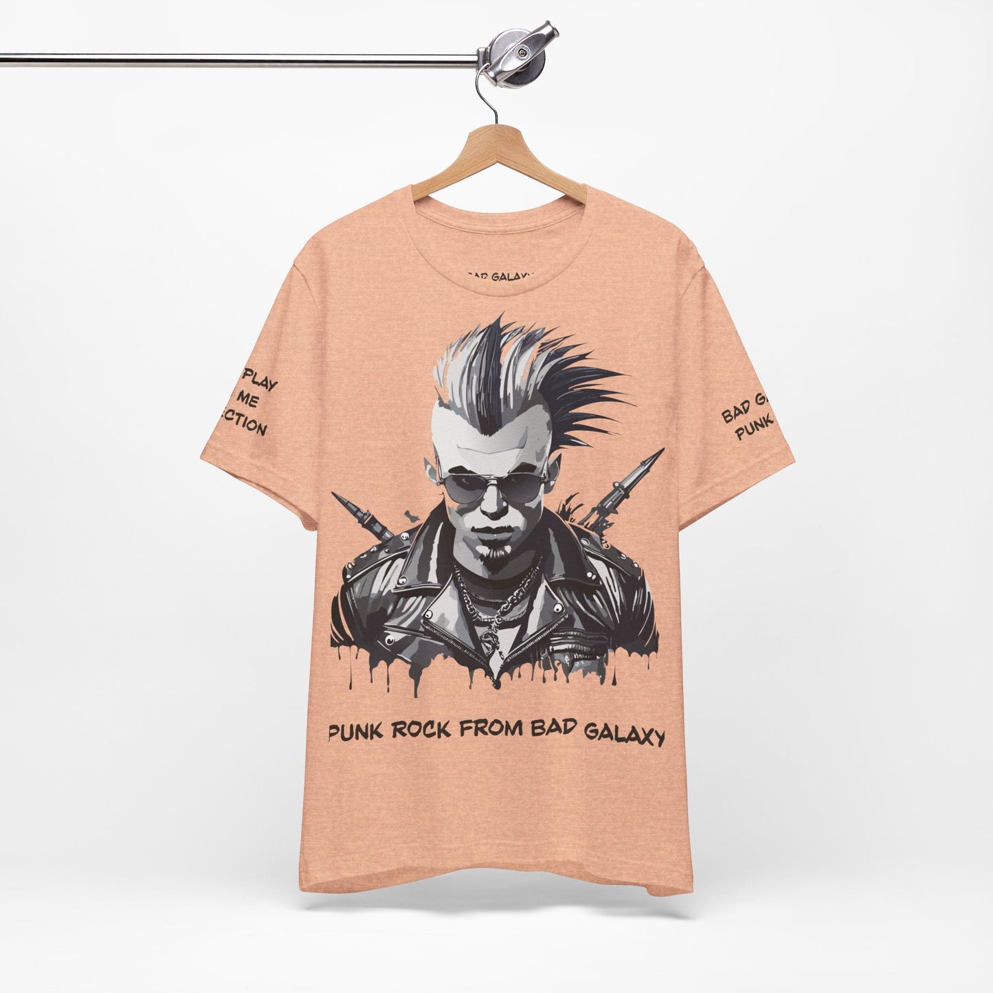 Punk Rock Tee Shirt From Bad Galaxy Made To Order 100 Percent Cotton Eco Friendly Inks USA