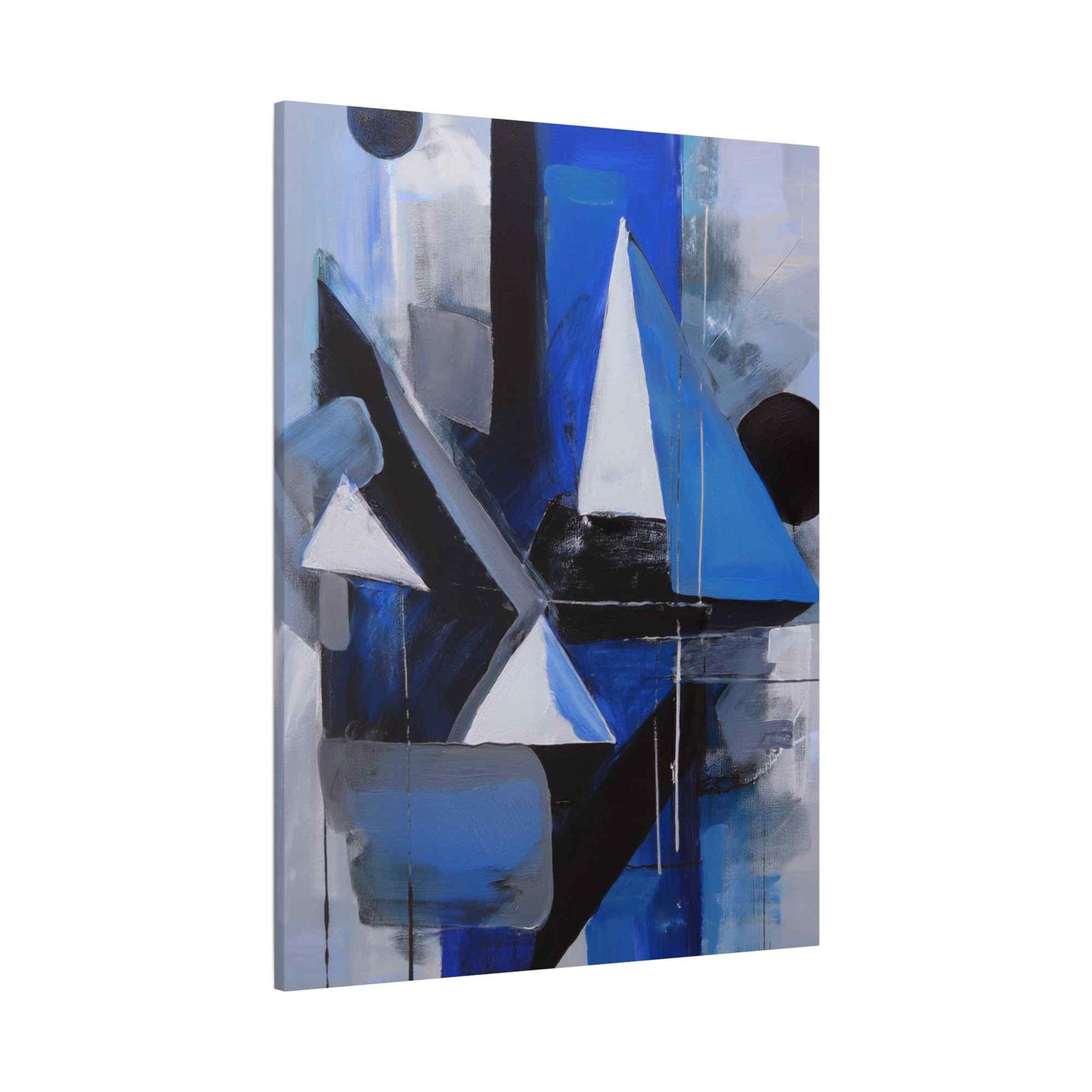 Blue Abstract Painting Print Canvas 20x24,20x30,24x30, 24x32,24x36,30x40, 32x48,36x48,40x60 Pine-Wood Inner Frame ABS-26