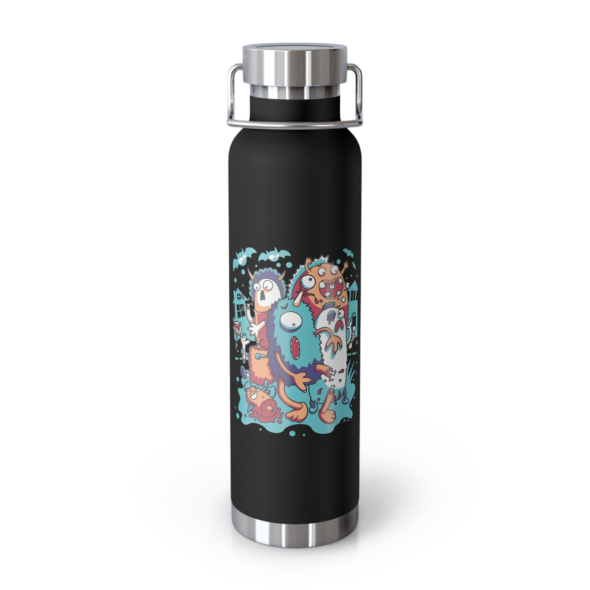 22oz Copper Insulated Water Bottle with Cartoon Design - CV73