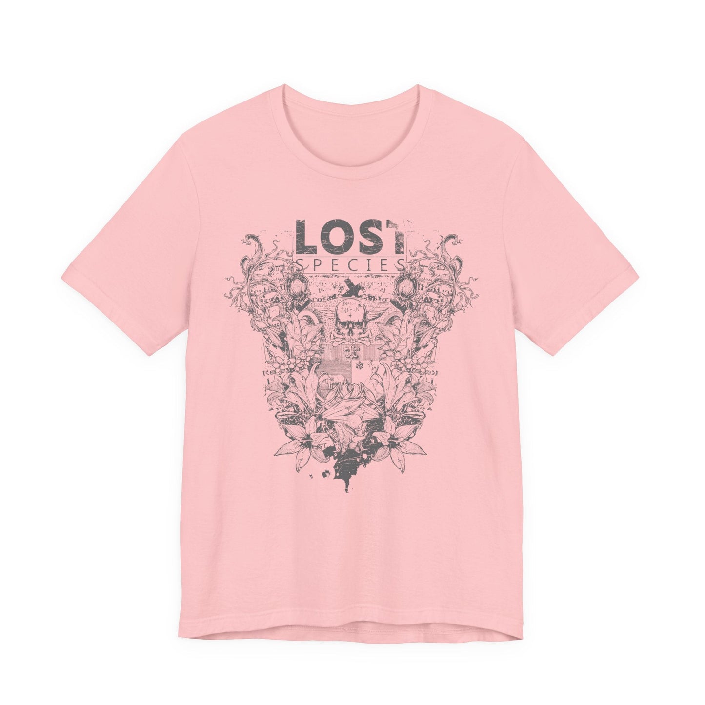 Lost Species Tee Floral Wildlife Illustration Rock Band T-Shirt A-7