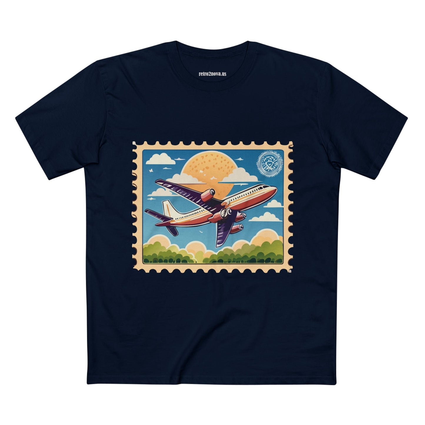 Postage Stamp Shirt Unisex Premium Cotton Tee PS13 Original Art Design Retro2Nova