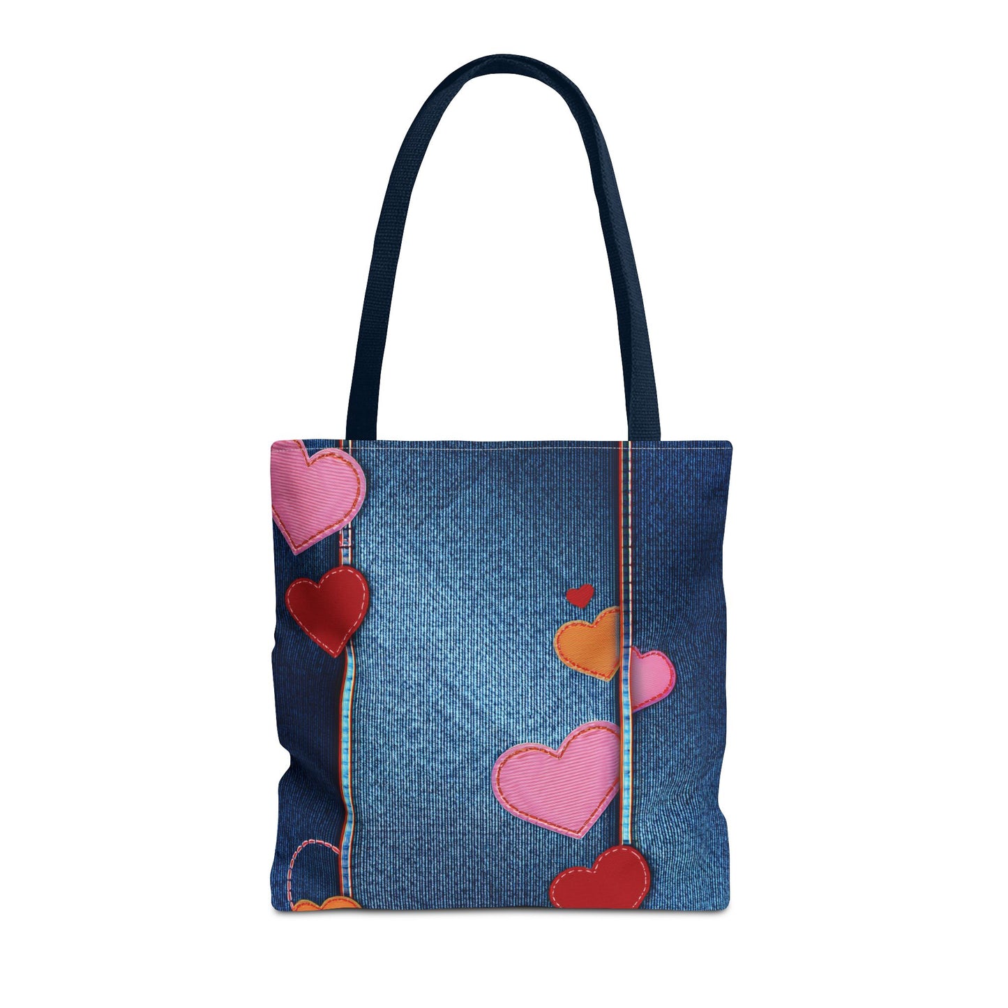 Love Day Graphic Design Denim Fabric Imitation Print Unisex Canvas Bag POLY 3 Sizes Tote Bag 201-22